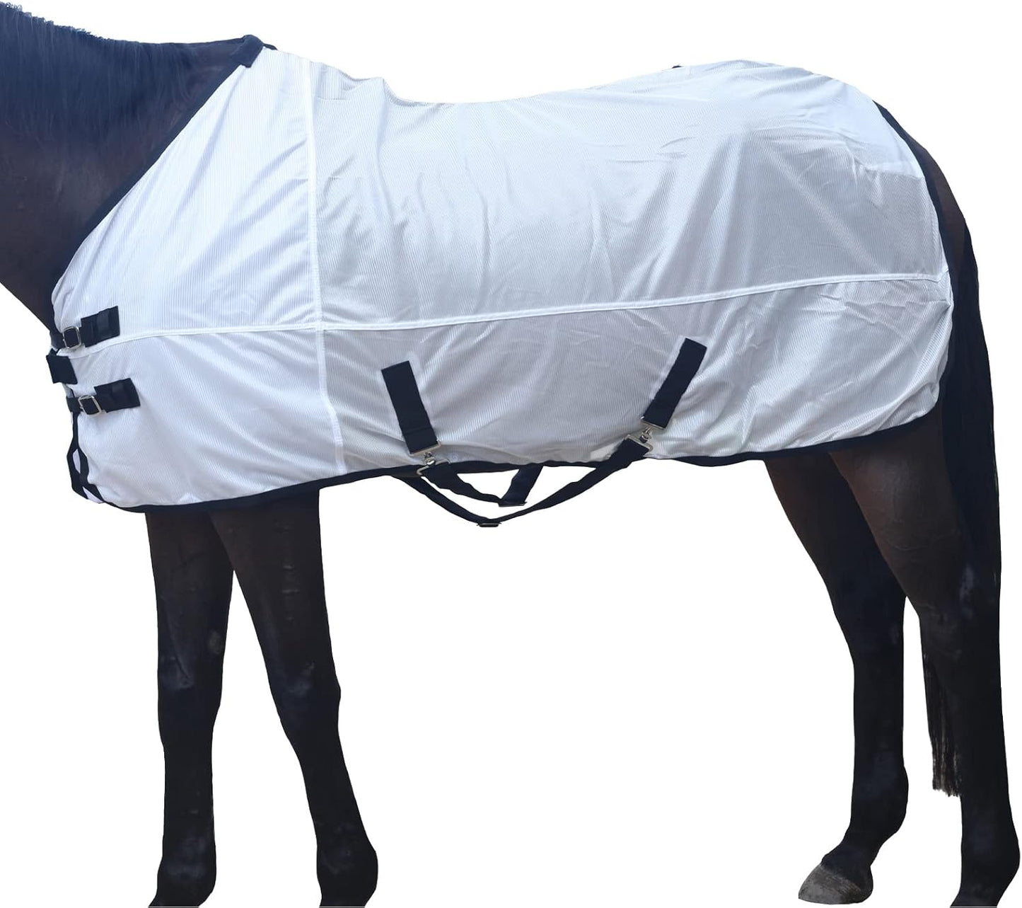 Comfy Mesh Horse Fly Sheet Equine Summer Sheets Stand Neck White 69