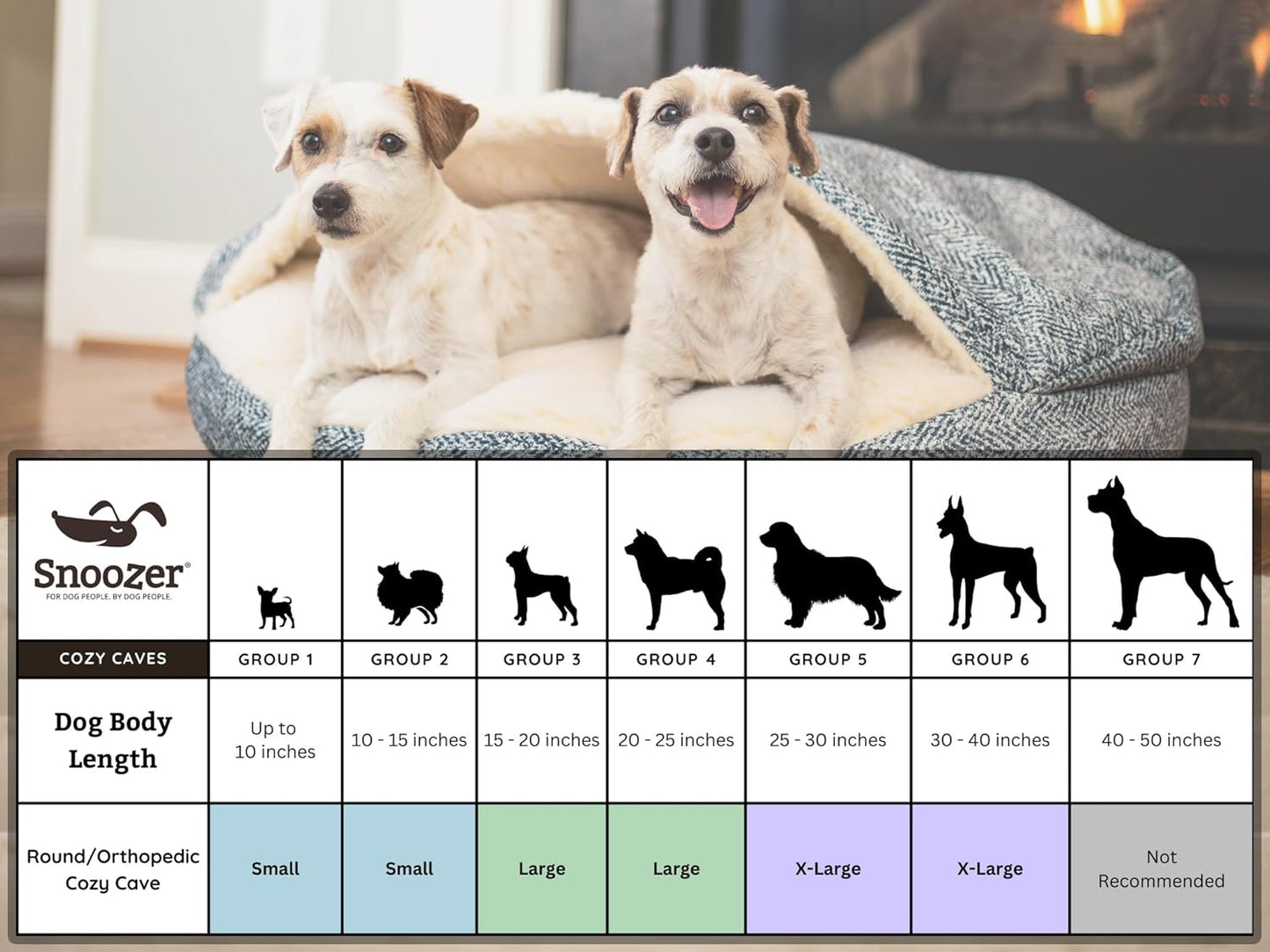 Snoozer Luxury Cozy Cave Pet Bed, Wag Collection, Extra Large - Ramey Oxford