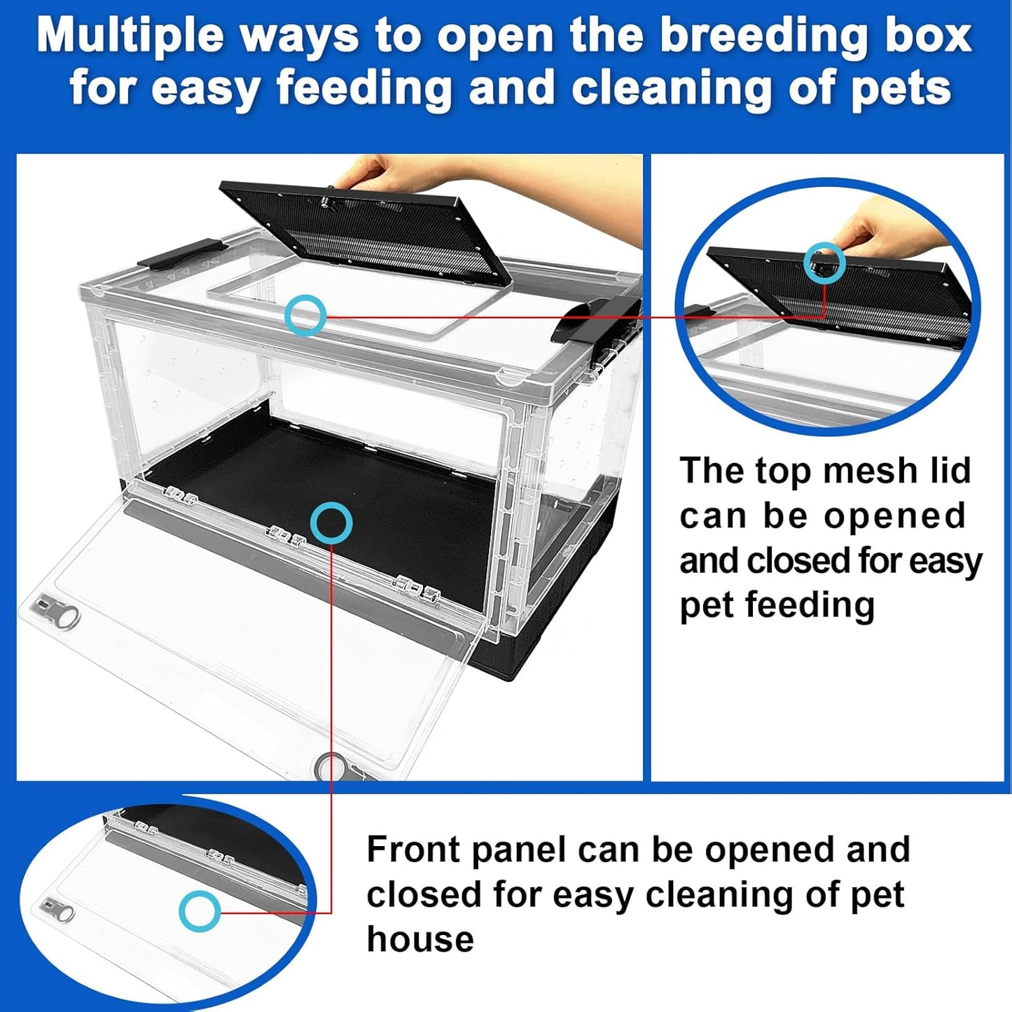 Hamster breeding House Reptile breeding Cages with Wheels (Big Size)