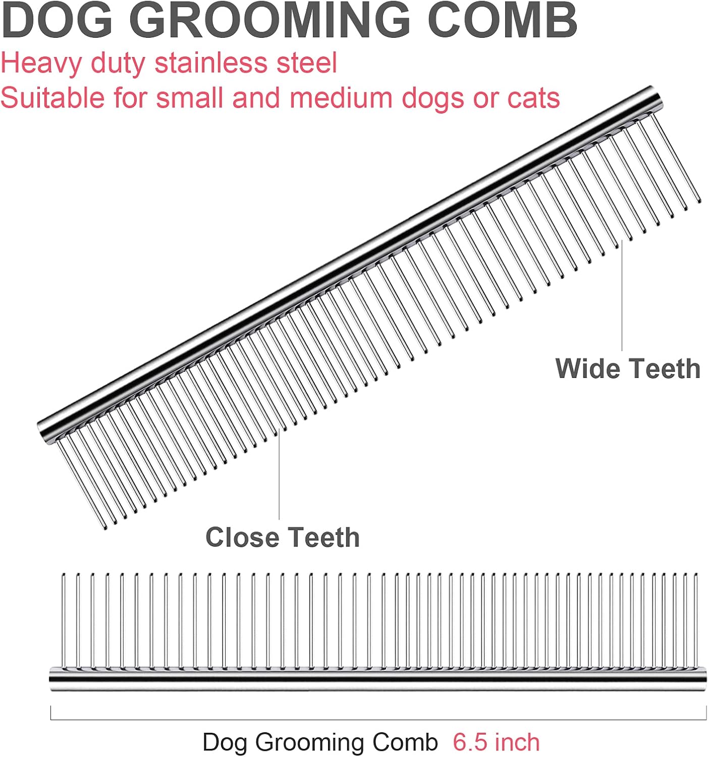 Dog Grooming Scissors with Safety Round Tips Stainless Steel Professional Dog Grooming Kit - Thinning, Curved Scissors and Comb for Cat Pet (Pink 4 in 1)