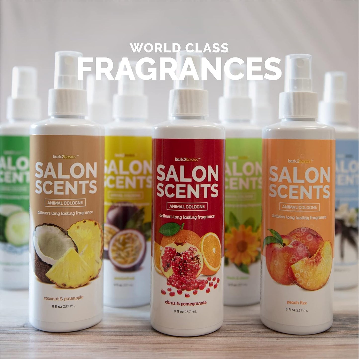 Bark2Basics Salon Scents Pet Grooming Cologne - 8 oz, Natural Professional Groomer Perfume for Dogs and Cats, Long Lasting, Made in The USA (Fresh and Clean)