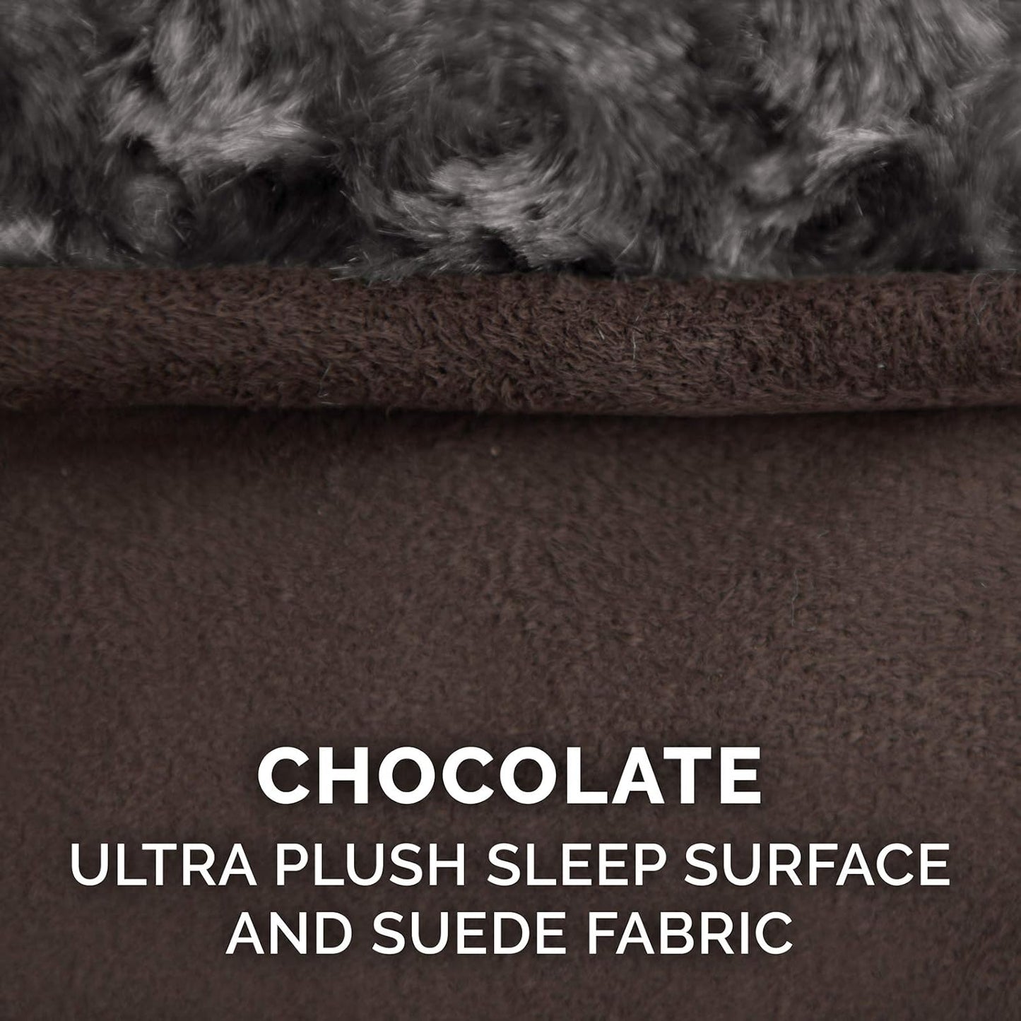 Furhaven Orthopedic Dog Bed for Extra Large Dogs w/ Removable Washable Cover, For Dogs Up to 180 lbs - Ultra Plush Faux Fur & Suede Luxe Lounger Contour Mattress - Chocolate, Giant/XXXL