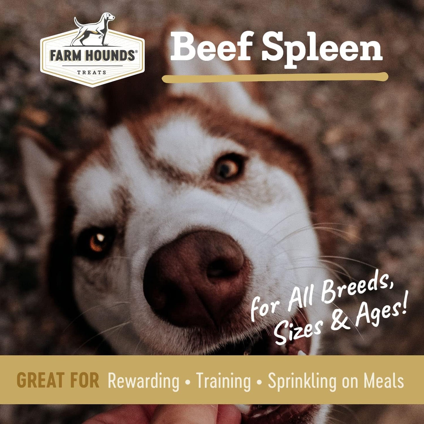 Farm Hounds - Beef Spleen - Premium Natural Beef Spleen Jerky For Dogs - Made From 100% Humanely Raised Cattle - Organ Treat - Great For Training & Treats - No Added Fillers - Made in USA -4oz -1 Pack