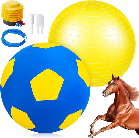 40inch Giant Herding Ball with Ball Cover Anti Burst Please Watch VCR for How to Inflation Horse Toys for Horses Stall Entertainment Play, Pump Included(Yellow,Stylish)