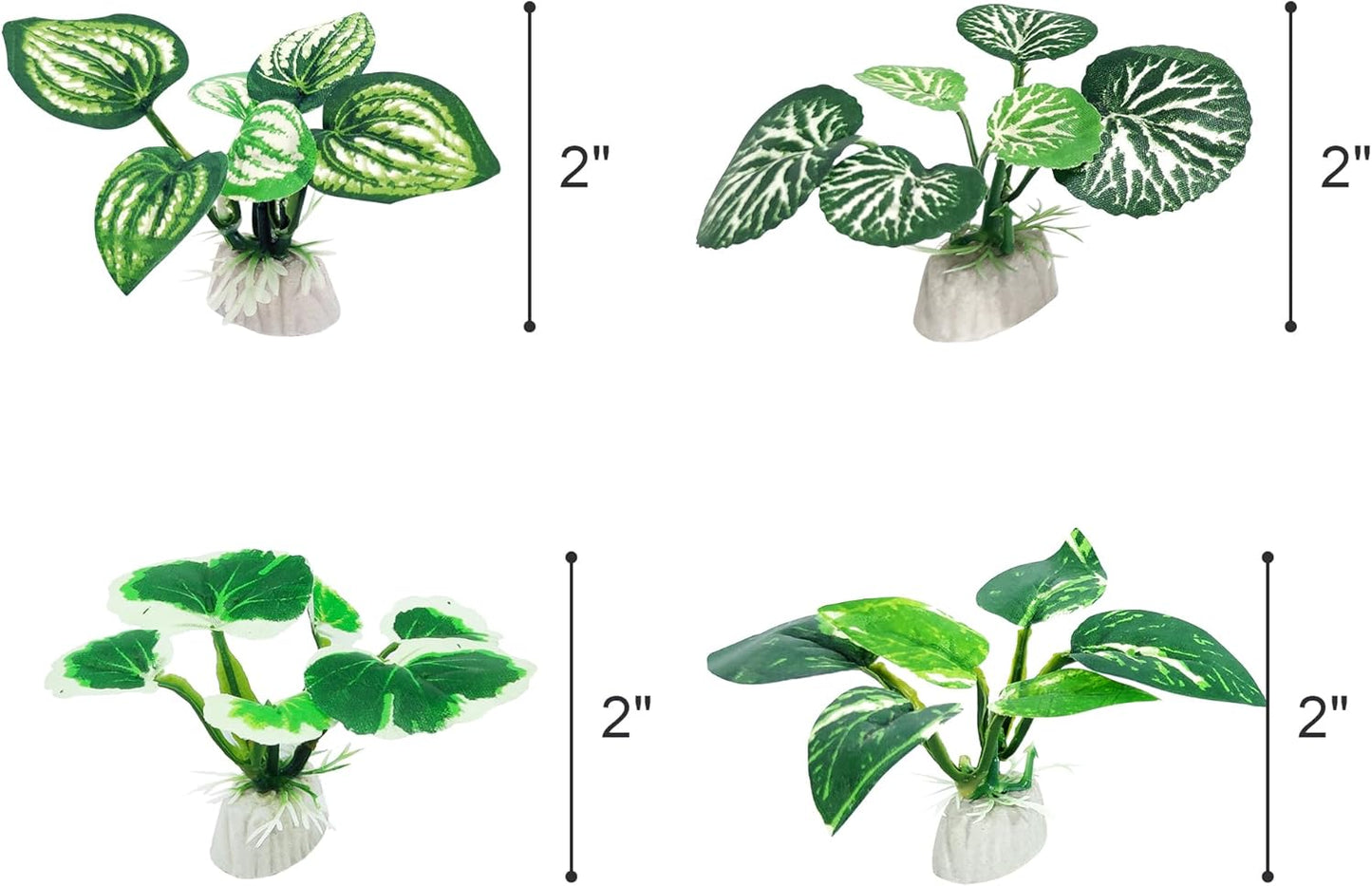 8PCS Betta Fish Tank Decorations Aquarium Decorations Artificial Plastic Plants Ornament for Hiding Fish Reptil