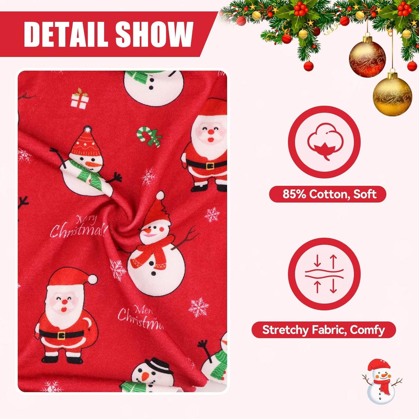 Dog Christmas Pajamas Snowman Clothes Costumes Pet Pjs Stretchy Funny Costumes Pet Outfit Dog Pajamas for Small Dogs Puppy Cat(S)