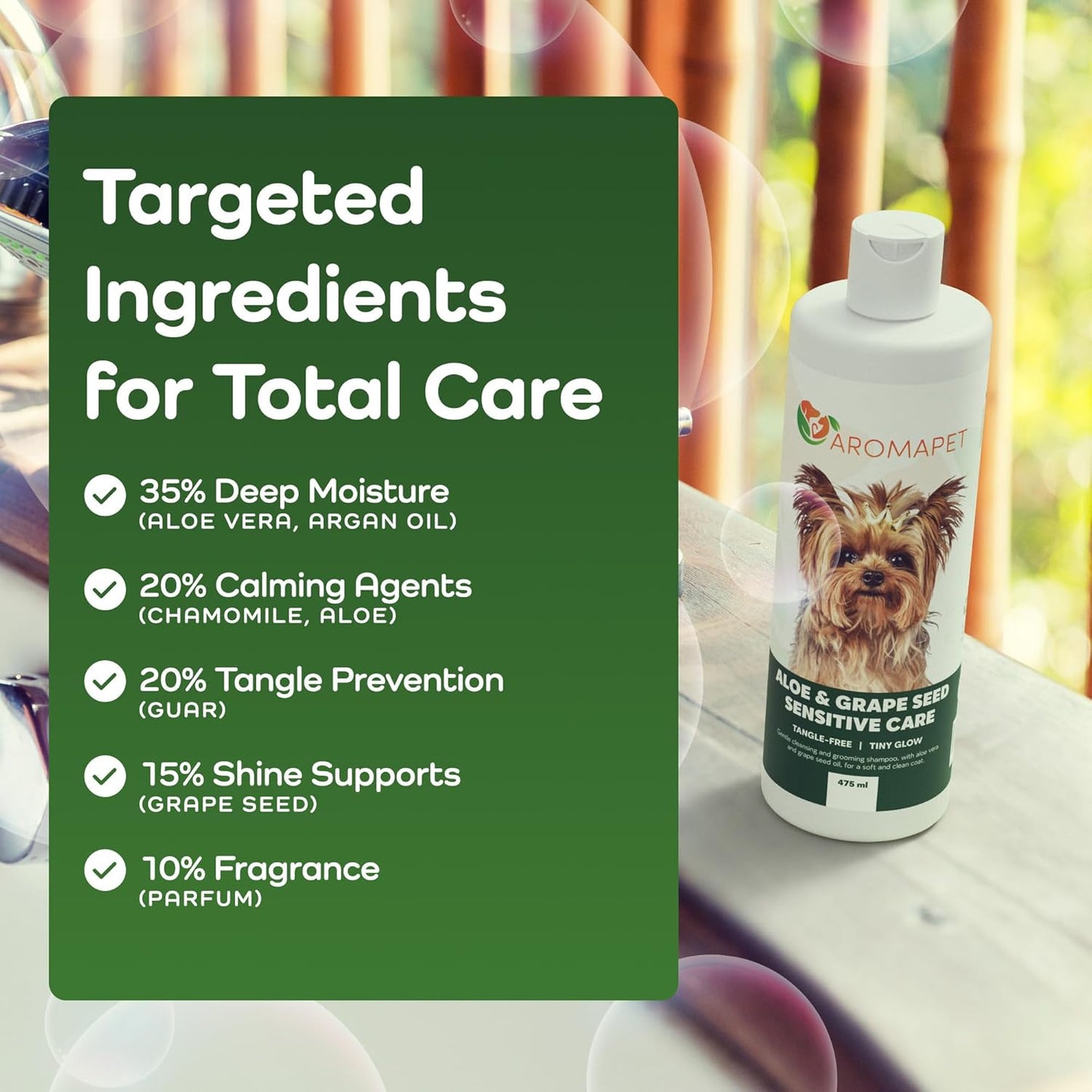 Sensitive Care -Tangle-Free-Silky Shine Softening and detangling Shampoo, Delicate Coat Clean & Odor Control Shampoo – Advanced Shine Formula for Dogs (Yorkshire Terrier, 16 Fluid Ounces)