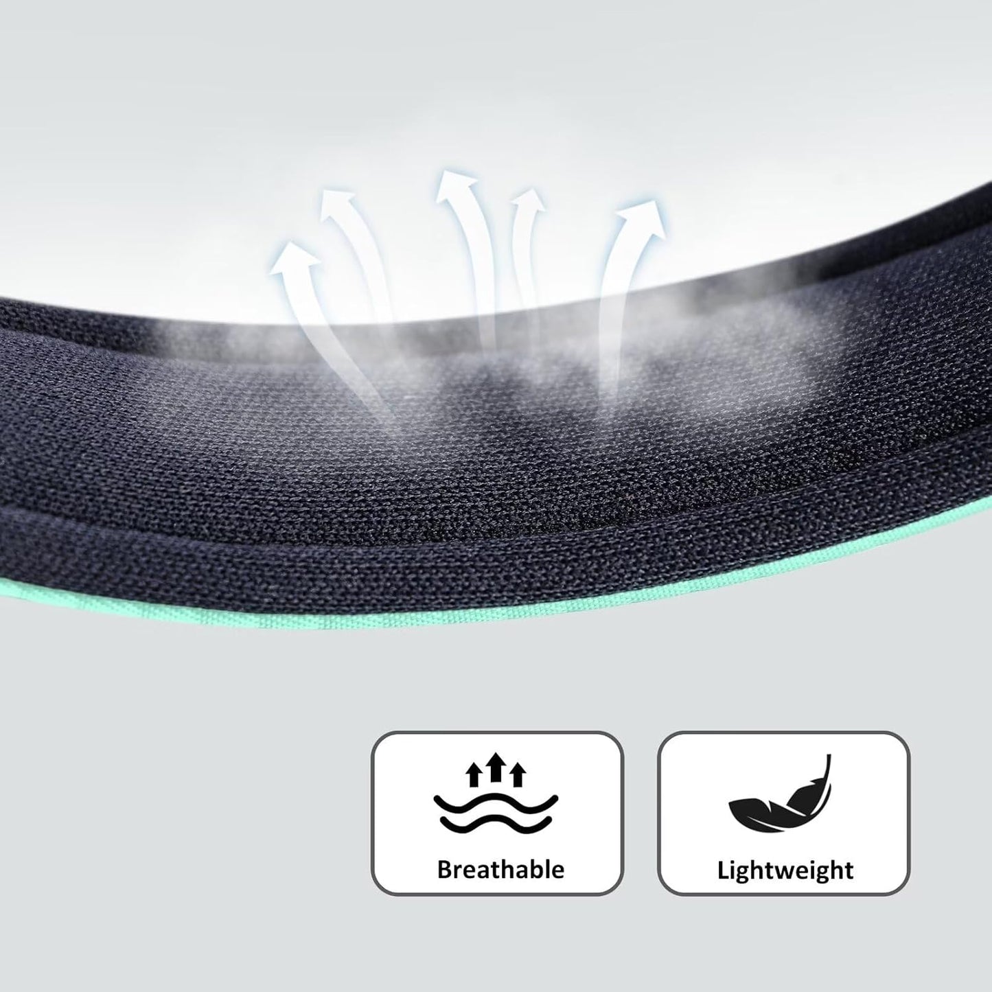 Didog Soft Padded Dog Collars for Medium Dogs, Lightweight and Breathable Dog Collar with Metal Buckle, Green, L