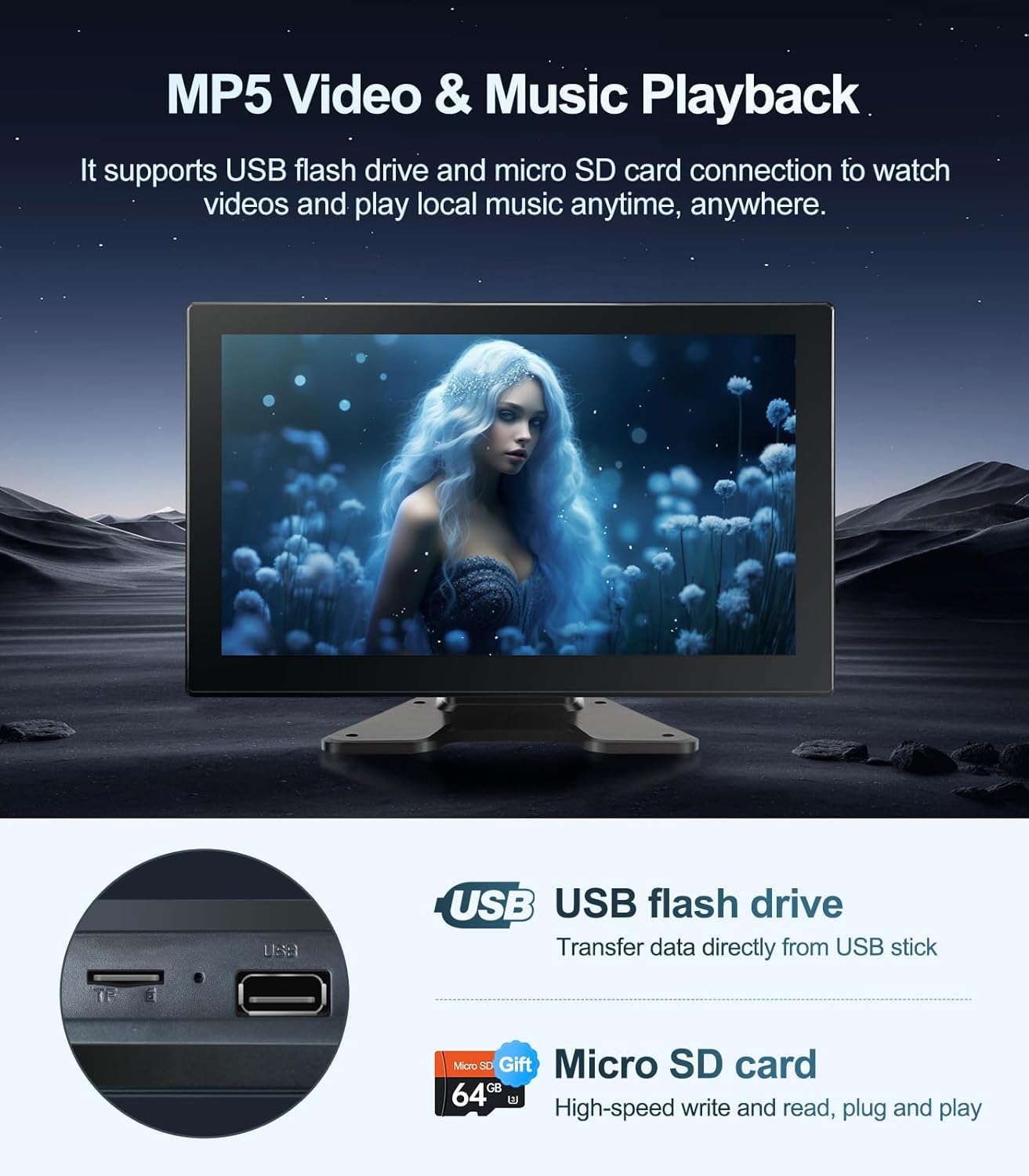 4 Channel 1080p Backup Camera Dash Cam for RV/Truck/Trailer/Van/SUV/Cars,10.2 Inch Touch Screen Quad Split Parking Monitor with DVR Recording/Playback/Bluetooth/FM Radio/Music/Video Player