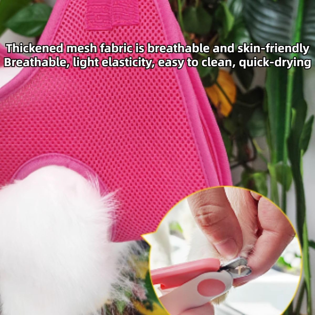 Rabbit Grooming Hammock with Safety Belt for Nail Clipping, Grooming, Bunny Bathing Bag for Nail Trimming, Cat Claw Care Bag, Small Animal Grooming Harness (Grey,X-Small)