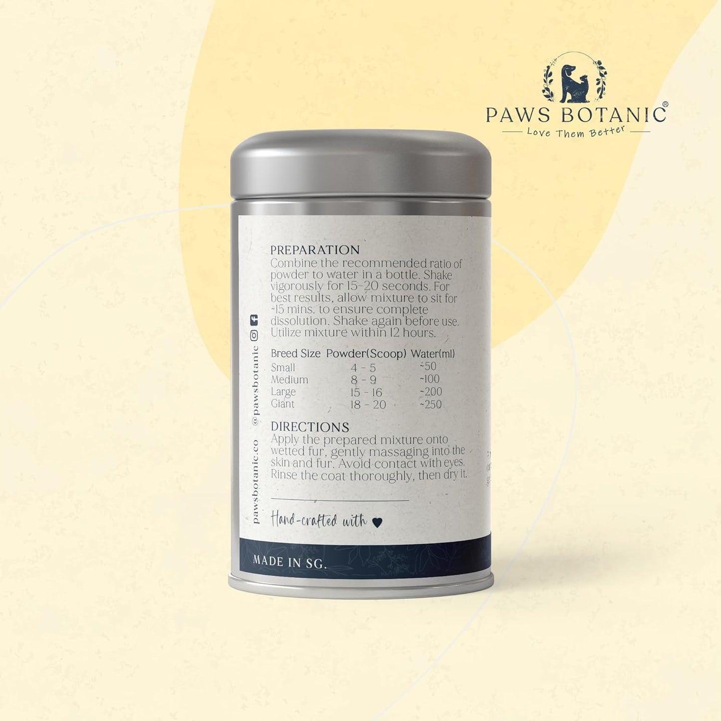 Unscented Dog Dry Shampoo, Powder Shampoo for Dogs, Regular Skin & Coat, 3.5 oz with Bamboo Spoon