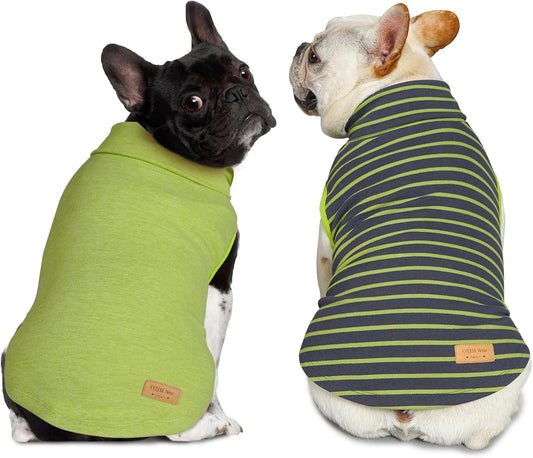 KYEESE 2Pack Dog Sweater Stretchy Dogs Clothes Dog Sweaters for Small Dogs Male Soft Dachshund Clothes Warm Pet Coats Turtleneck Small Pet Sweaters Pullover Pets Sweatshirt