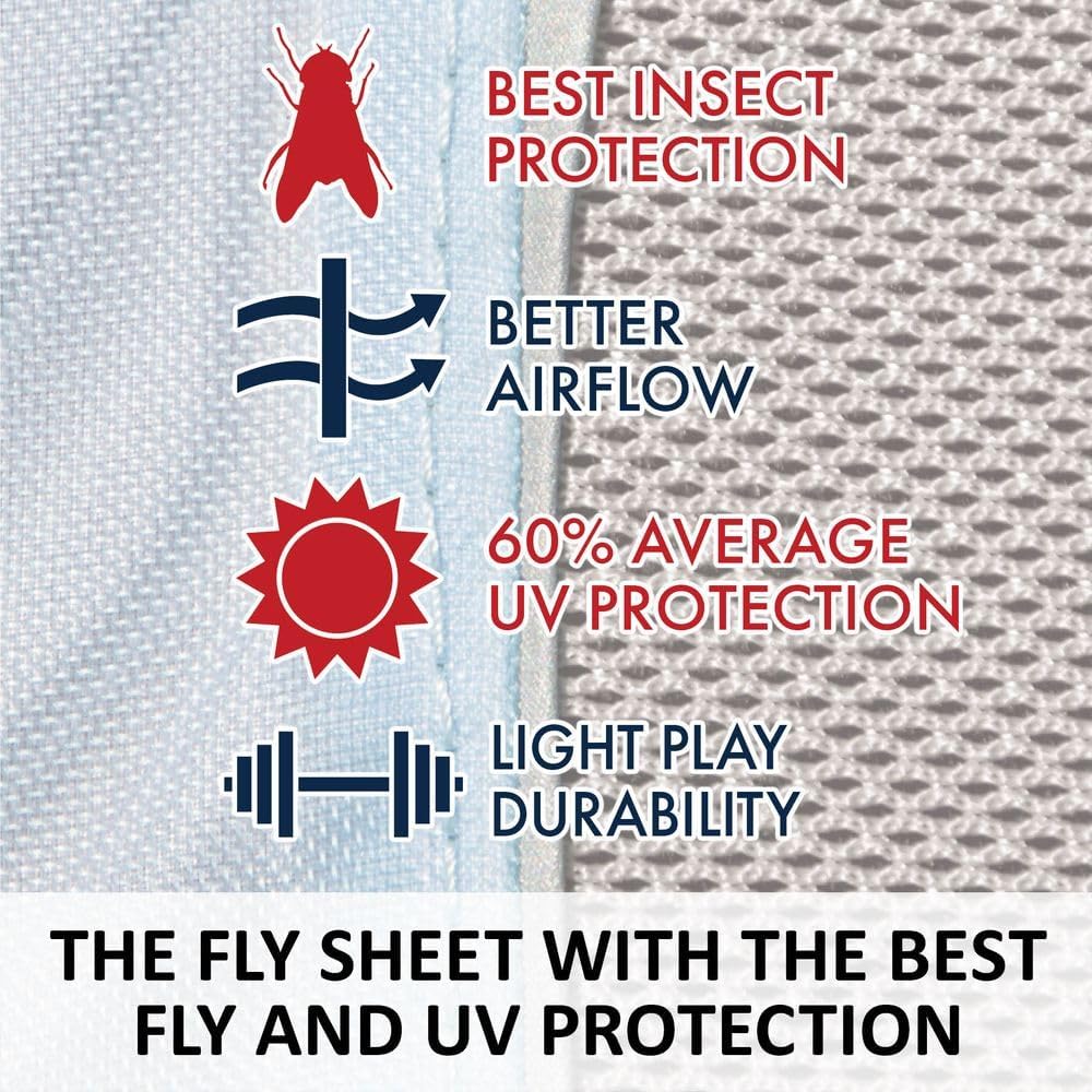 Schneiders Adjusta-Fit Mosquito Mesh Hybrid II Horse Fly Sheets | Ultimate Insect & UV Protection for Equine Comfort