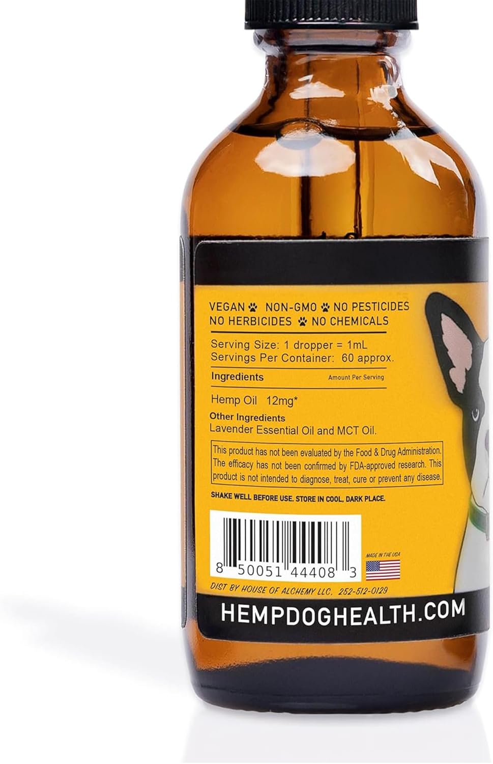 Calm - Pet Hemp Oil for Dogs - Pet Stress Relief & Relaxation - Fireworks, Thunder, Travel, & Separation Support - Natural Dog Calming Drops
