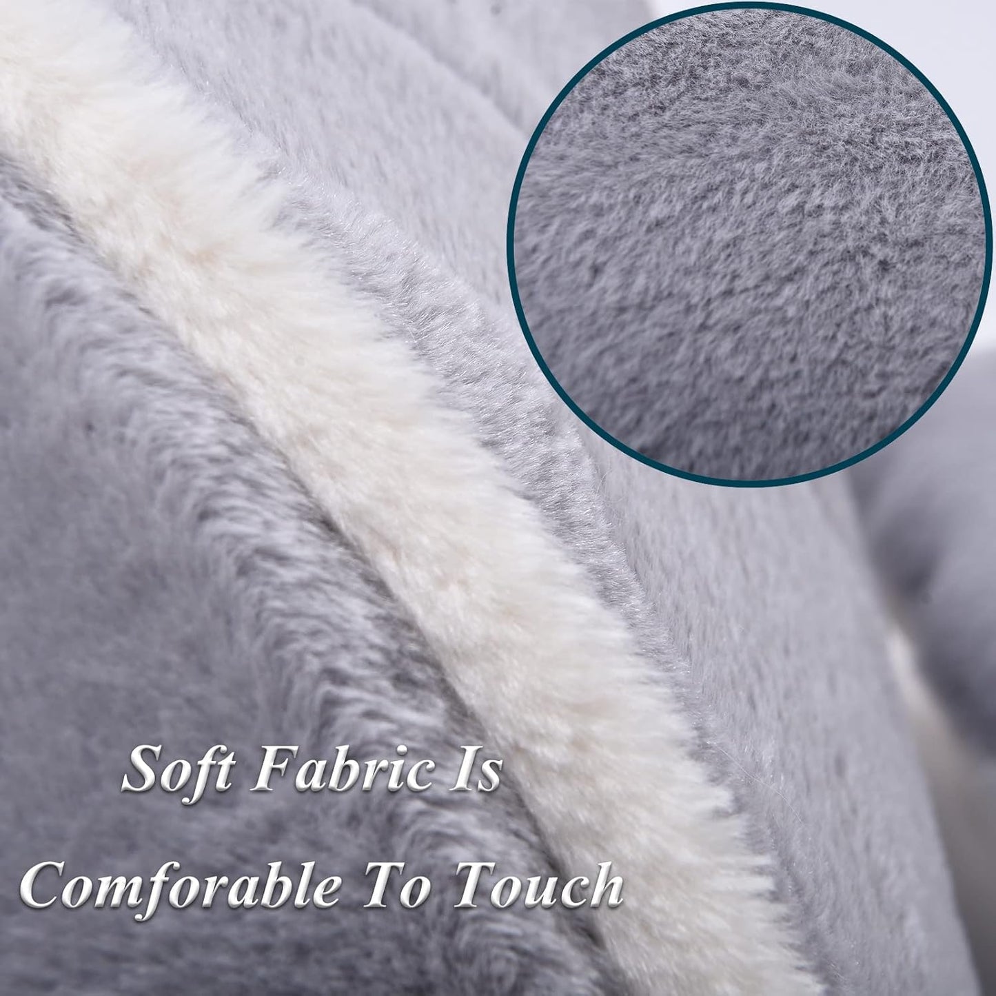 Cat Bed for Indoor Cats - Cat Cave Bed Cat House Cat Tent with Removable Washable Cushioned Pillow, Soft and Self Warming Kitten beds, Pet Bed（Large Grey）