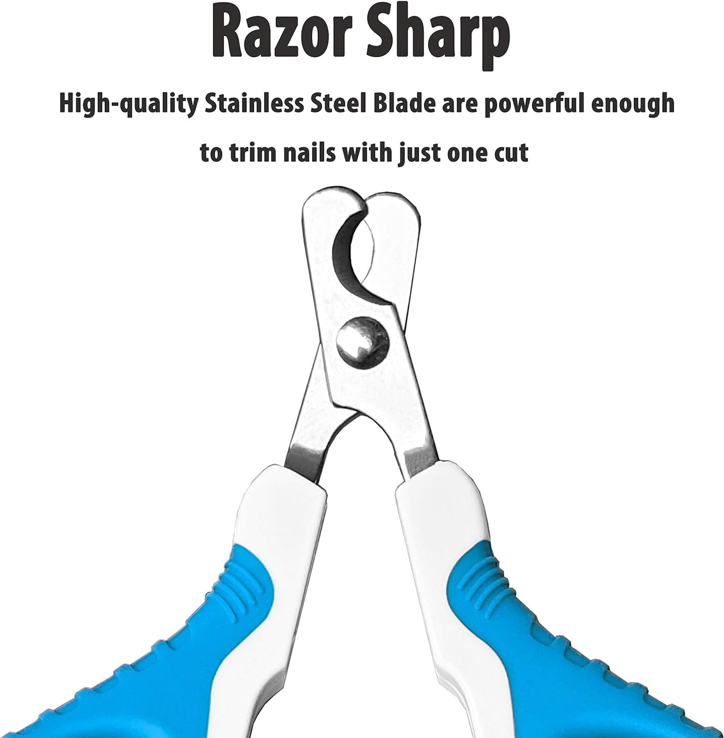 gonicc Professional Pet Nail Clippers and Trimmer - Best for Cats, Small Dogs and Any Small Pets. Sharp Angled Blade Pet Nail Trimmer Scissors.