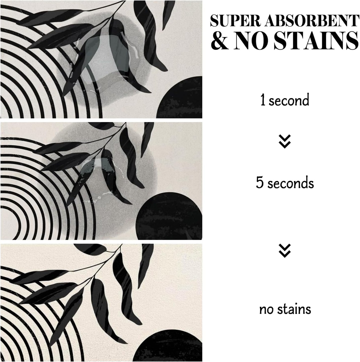 Dog Food Mats for Floors Super Absorbent, Pet Cat Food Mat - Non Slip Dog Bowl Mats for Food and Water, Eco-Friendly Boho Dog Placemats Feeding Mat