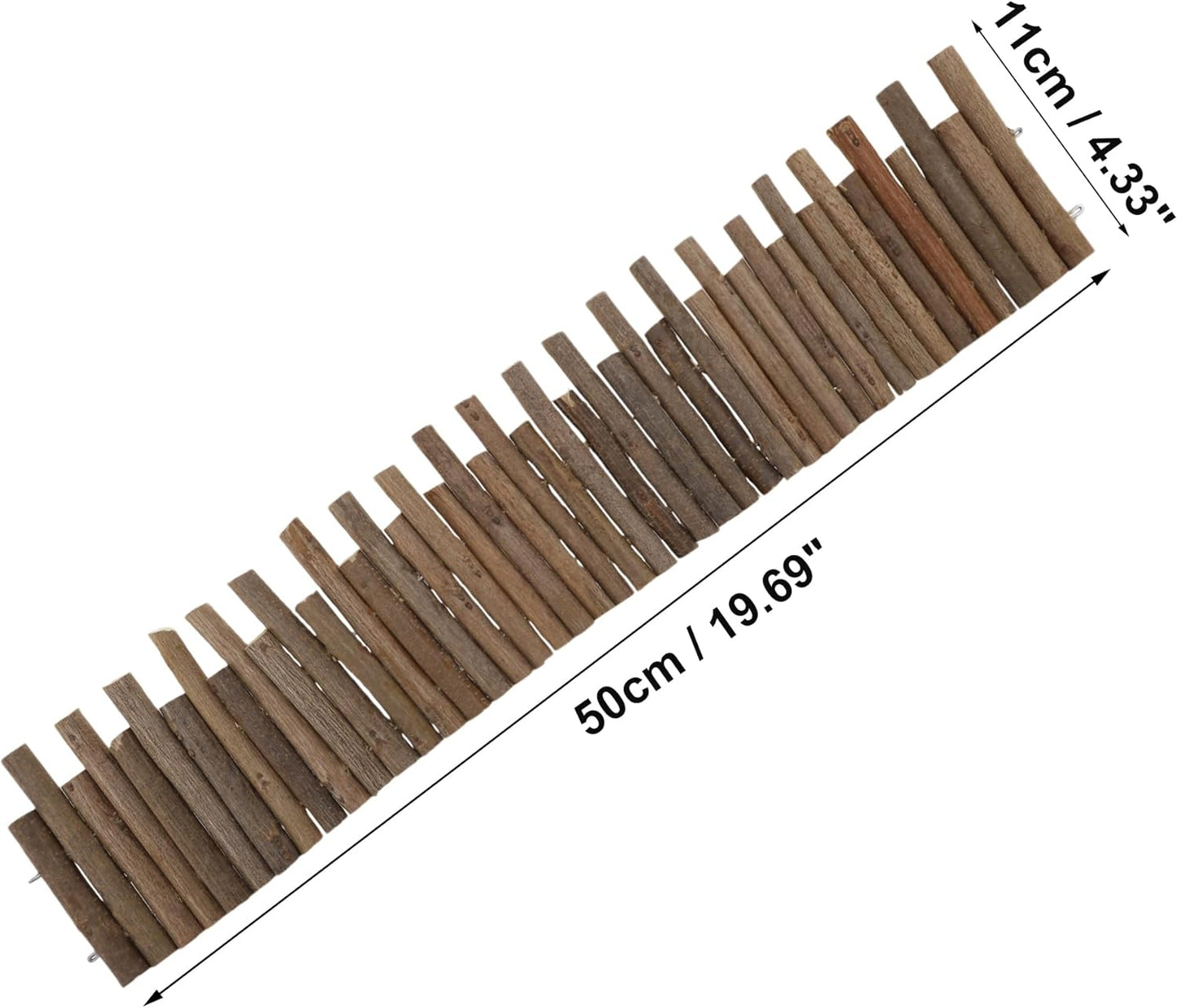 Hamster Toys, Flexible Hamster Wooden Bridge, 11.8In Hamster Fence, Hamster Cage Decor and Platforms, Hamster Cage Accessories(19.69In)