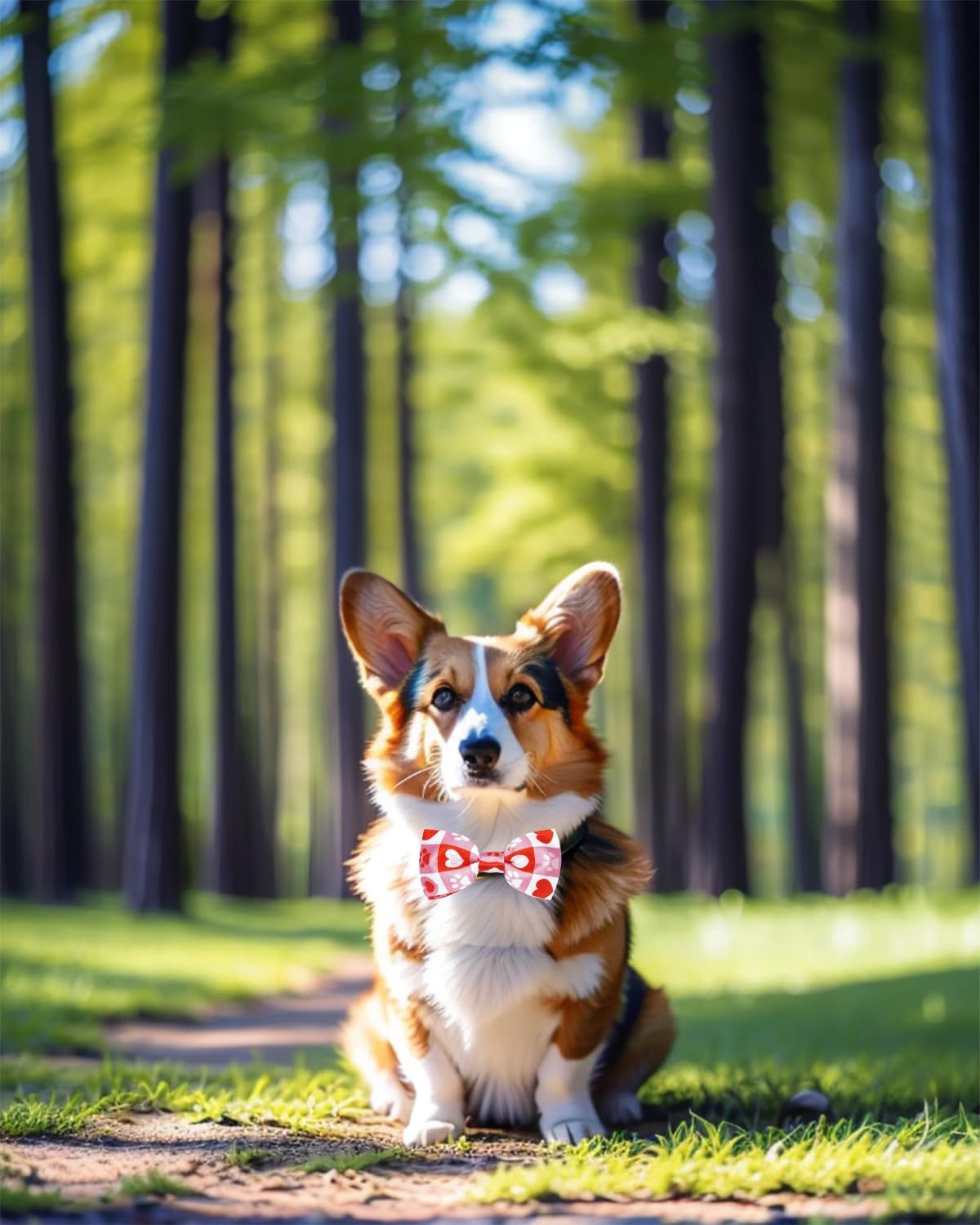 PET SHOW 10 Pack Paw Big Dog Bow Ties for Large Medium Dogs Sliding Collar Attachments Bone Bowties Cute Bowknots Wedding Party Holiday Pet Grooming Accessories(Large)