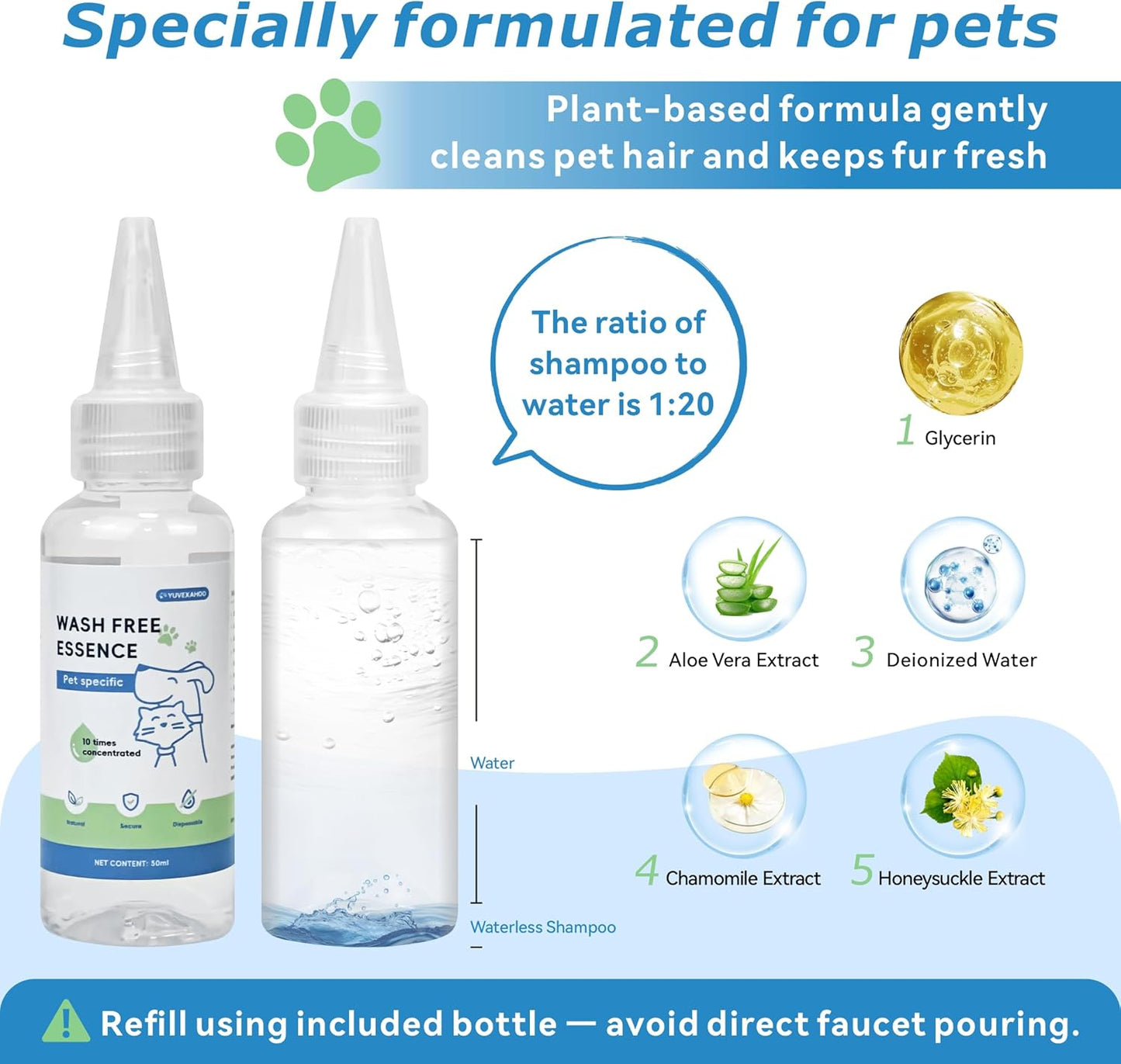 4-in-1 Pet Steam Brush for Dog & cat brush for shedding，Spray Hair Removal Comb with Waterless Shampoo–Self-Cleaning Pet Grooming Tool for Shedding, Anti-Static & Skin-Friendly Design