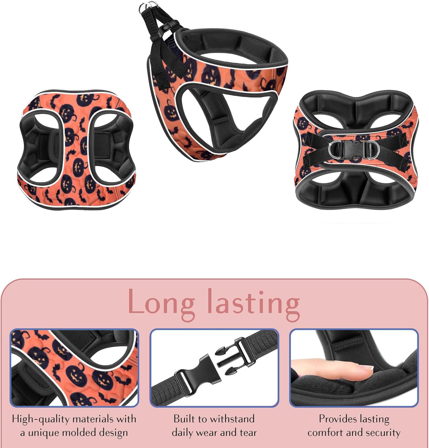 Comfort Fit Dog Harness Soft Padded No Pull Harness with Adjustable Buckles for Small Medium Large Dogs Step in Pet Vest with Easy Control Handle for Walking Jogging Running Training Dogs & Puppies