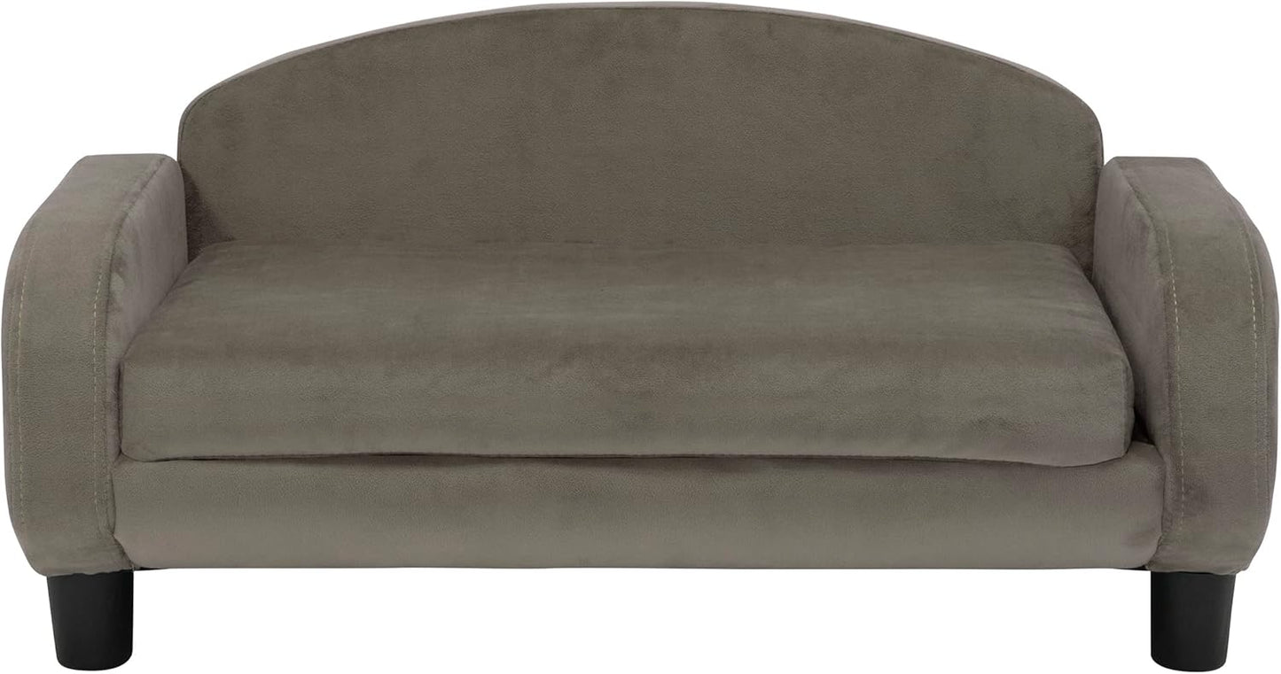 Paws & Purrs Cat Sofa Bed, Pet Couch for Indoor Cats Elevated Cat Beds with Removable Washable Mattress Cover for Kitten, Puppy or Small Animal- 31.5" Wide, Ash