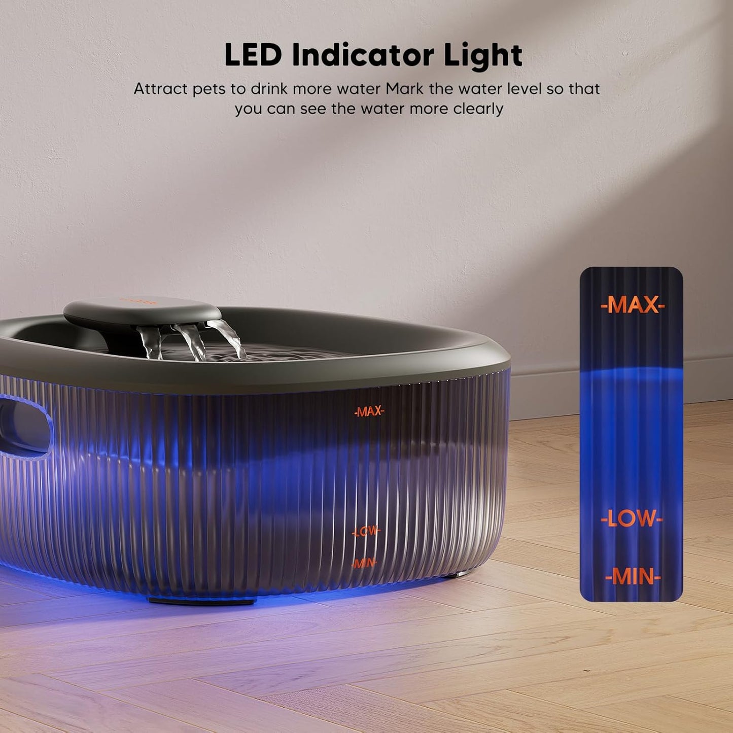 WOPET Dog Water Fountain for Large Dogs, 6L/205oz/1.7Gal Automatic Dog and Cat Water Fountain,Dog Water Dispenser with 5 Filters,Ultra-Quiet Pump,Great for Large Dogs Cats and Multi-Pet Home