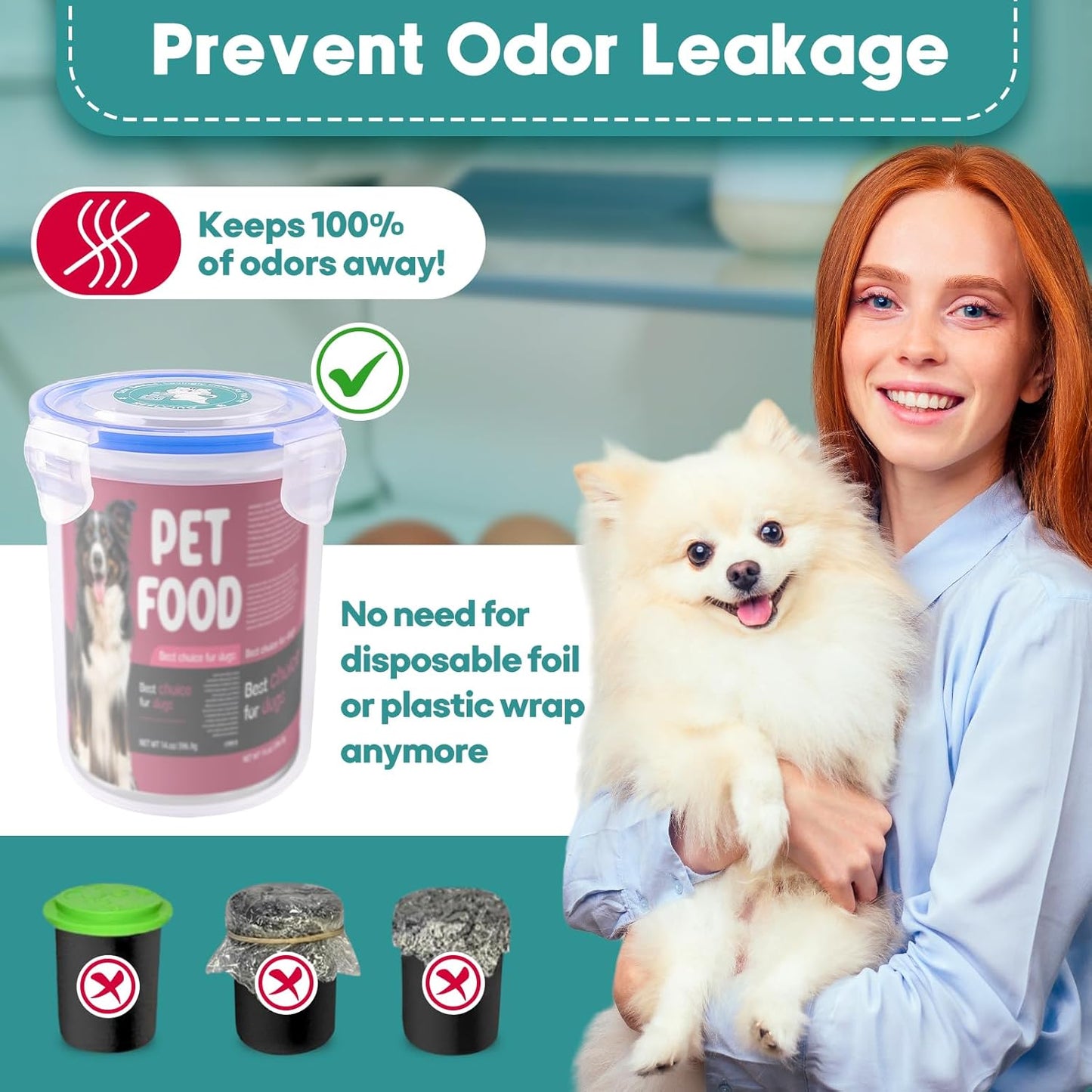 Canned Dog Food Storage Lids,Reusable Airtight Can Cover Pet Food Sealer - Keeps Dog Food Lids Storage Can Fresh, dog Food Container Eliminates Odor, Easy To Use With SUS 304 Spoon,Can Opener