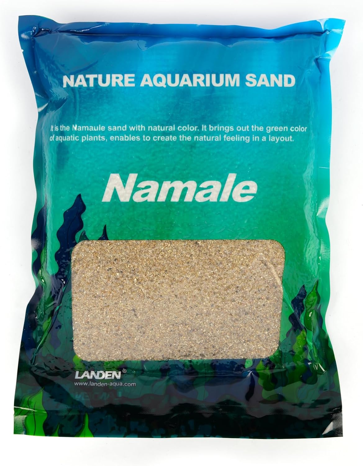LANDEN Namale Aquarium Sand 11 lbs(3L), Super Natural for Aquarium Landscaping, Cosmetic Sand for Plant Tank, Fine Grain Natural Color River Sand for Freshwater or Blackwater Biotope Tank