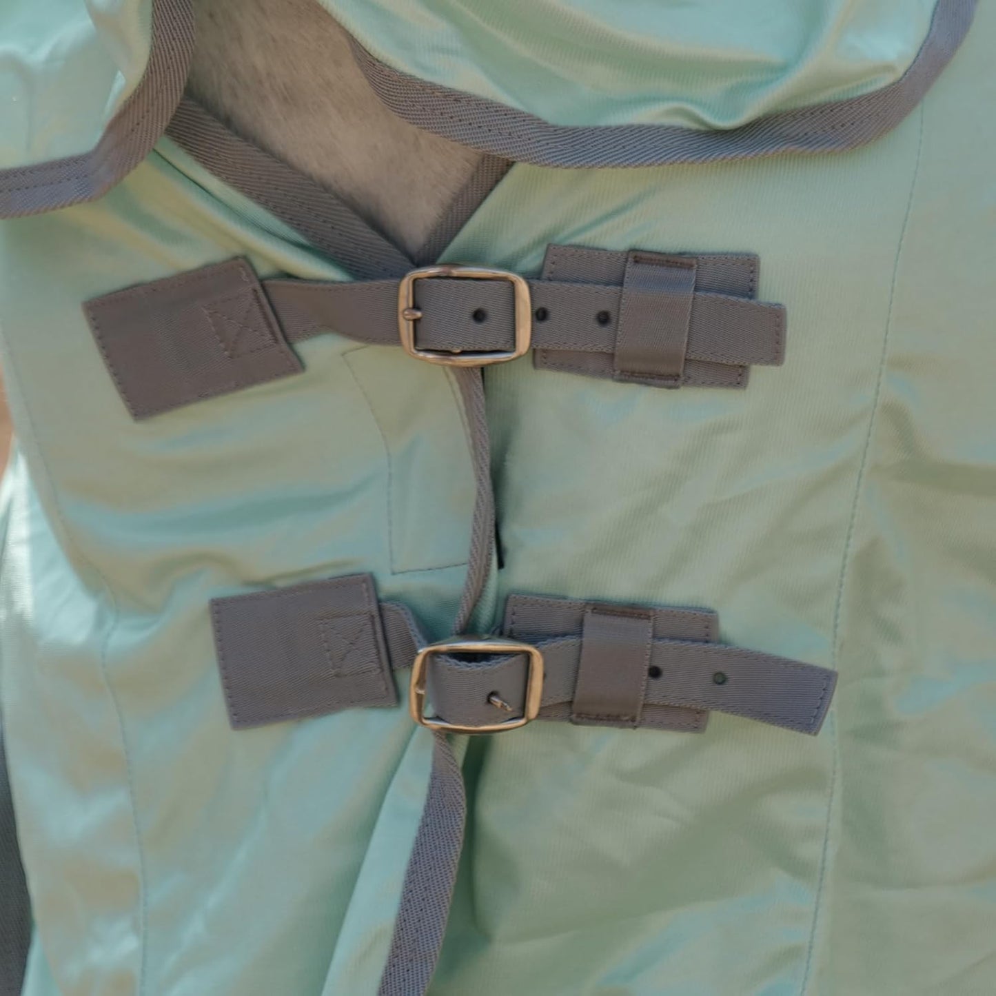 Horse Fly Sheet with Detachable Neck Cover & Belly Wrap, Adjustable Fly Sheet for Horses, Ventilated Airflow Mesh Equine Cooling Summer Flysheet Green 81