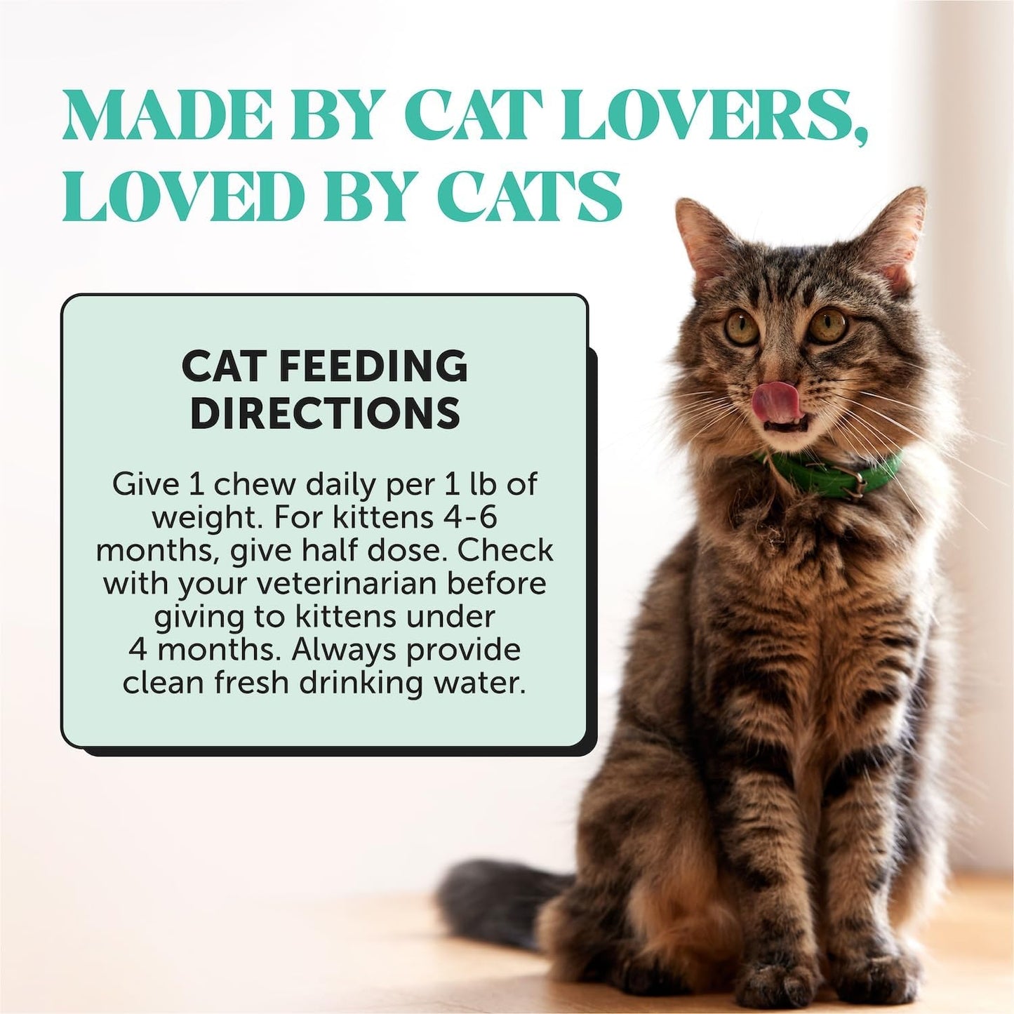 Fresh Dental Bites for Cats - Crunchy & Creamy Cat Dental Treats for Fresh Breath, Plaque + Tartar Control, Cleans Teeth + Gums, Daily Cat Oral Care (30 Day Supply)