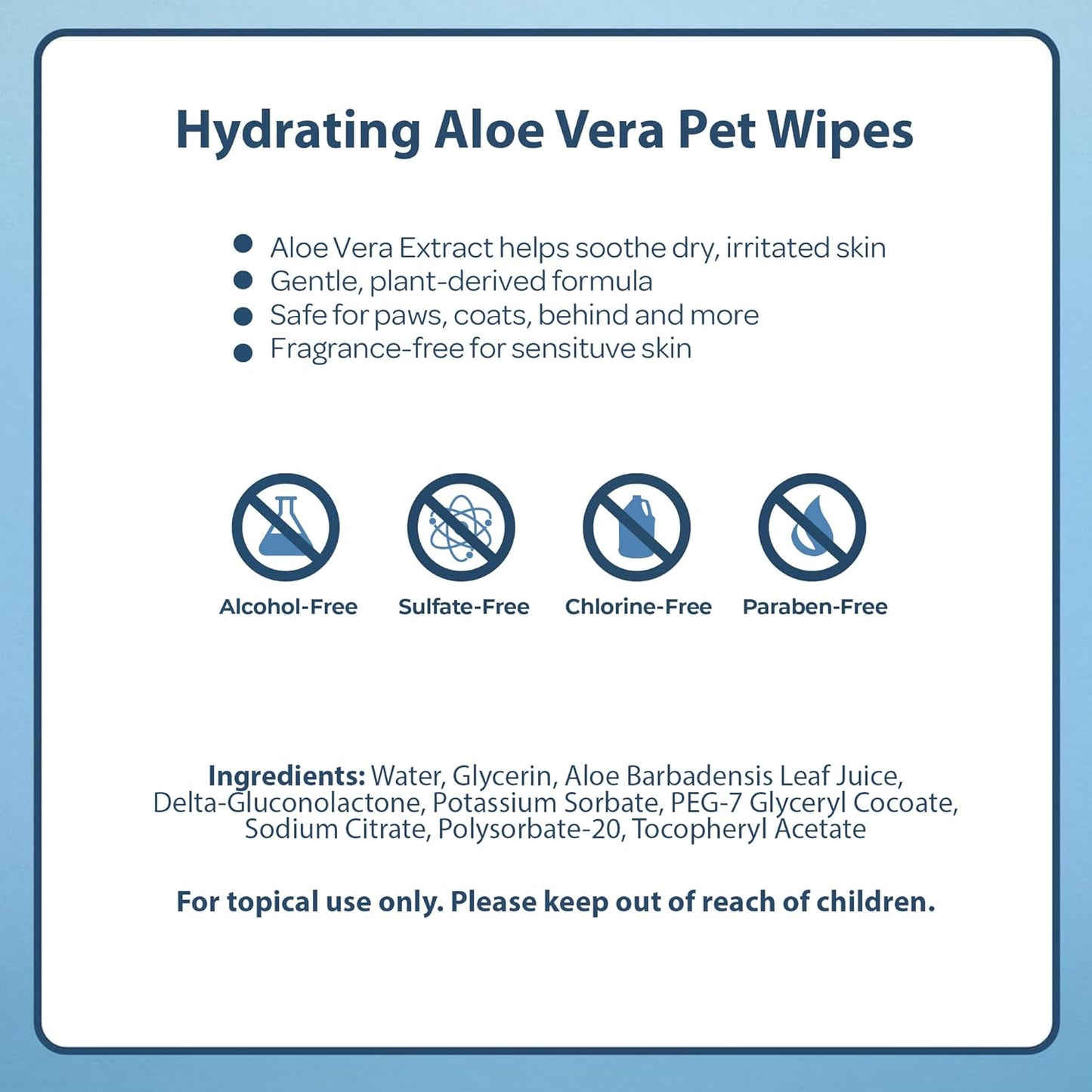 Best Pet Supplies Pet Wipes for Dogs - Dog Wipes Cleaning Deodorizing, for Coats, Ears, Paws - Hydrating, Aloe Vera