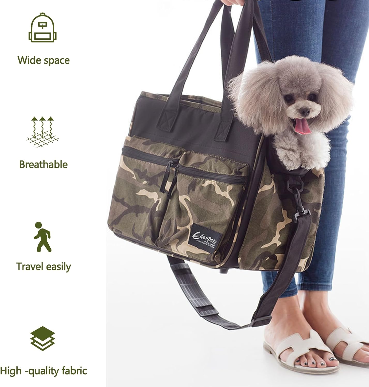 Cat Carrier Bag, Foldable Pet Bag Airline Approved, Pet Travel Carrier for Medium Cats Small Cats Dogs, Sturdy Transport Carriers Long Trips(Grey)