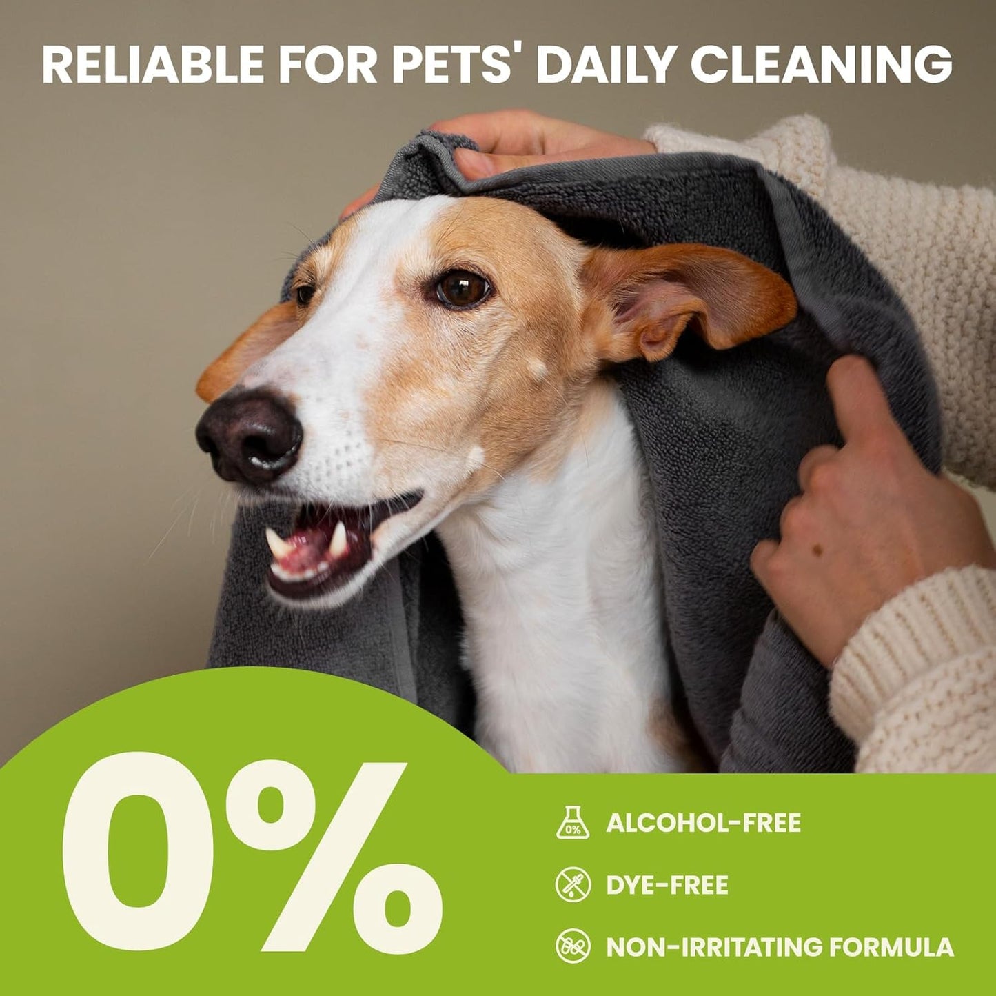 Dog Ear Finger Wipes for Dogs & Cats, Thicker Dog Ear Cat Ear Cleaner Wipes, Natural Relief Dog Ear Cleaning Wipes, Effectively Remove Ear Wax for Dog Kitten, Aloe Scent Deodorizing, 100 Count