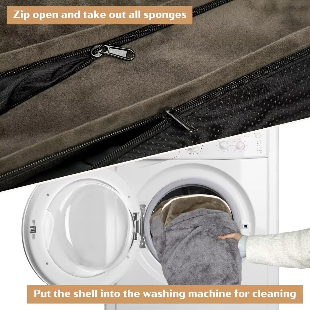 Comfort Expression XXL Orthopedic Dog Bed for Extra Large Dogs, Waterproof Orthopedic Foam Dogs Beds, Washable Dog Sofa Bed with Non-Slip Bottom & Removable Cover(XX-Large,Dark Green)