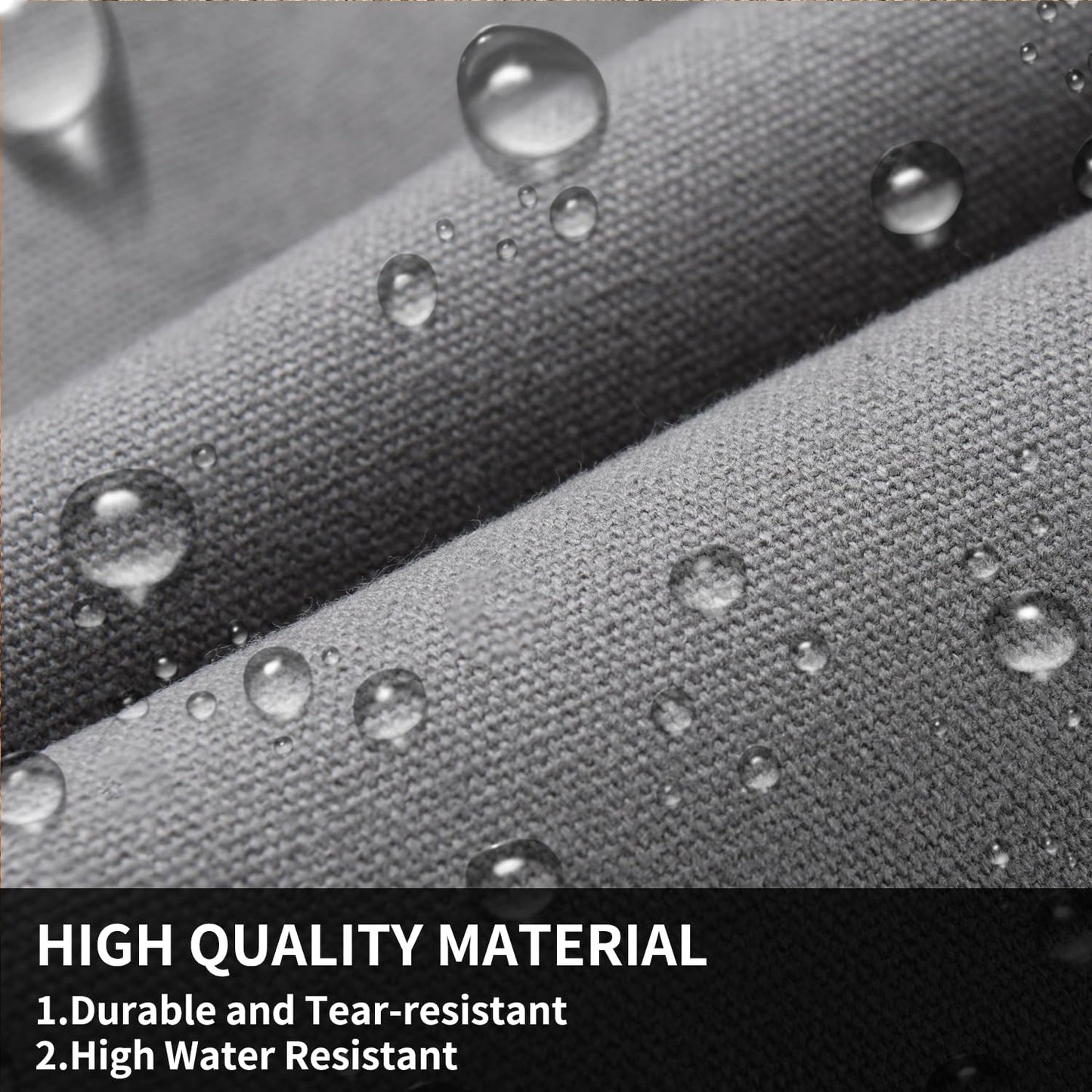 Coverado Front Seat Covers, Waterproof Canvas Seat Protector for Car Seat Cushions for Kids & Dogs, Seat Covers Compatible with 2015-2025 Ford F150 & 2017-2025 Ford F250 F350 F450(Gray, 2PCS)