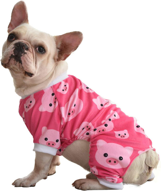 CuteBone Dog Halloween Pajamas Puppy Onesies Small Dogs Soft Pjs Coat Cat Apparel Comfy Pet Christmas Clothes Outfit Doggie Bodysuit P46XS