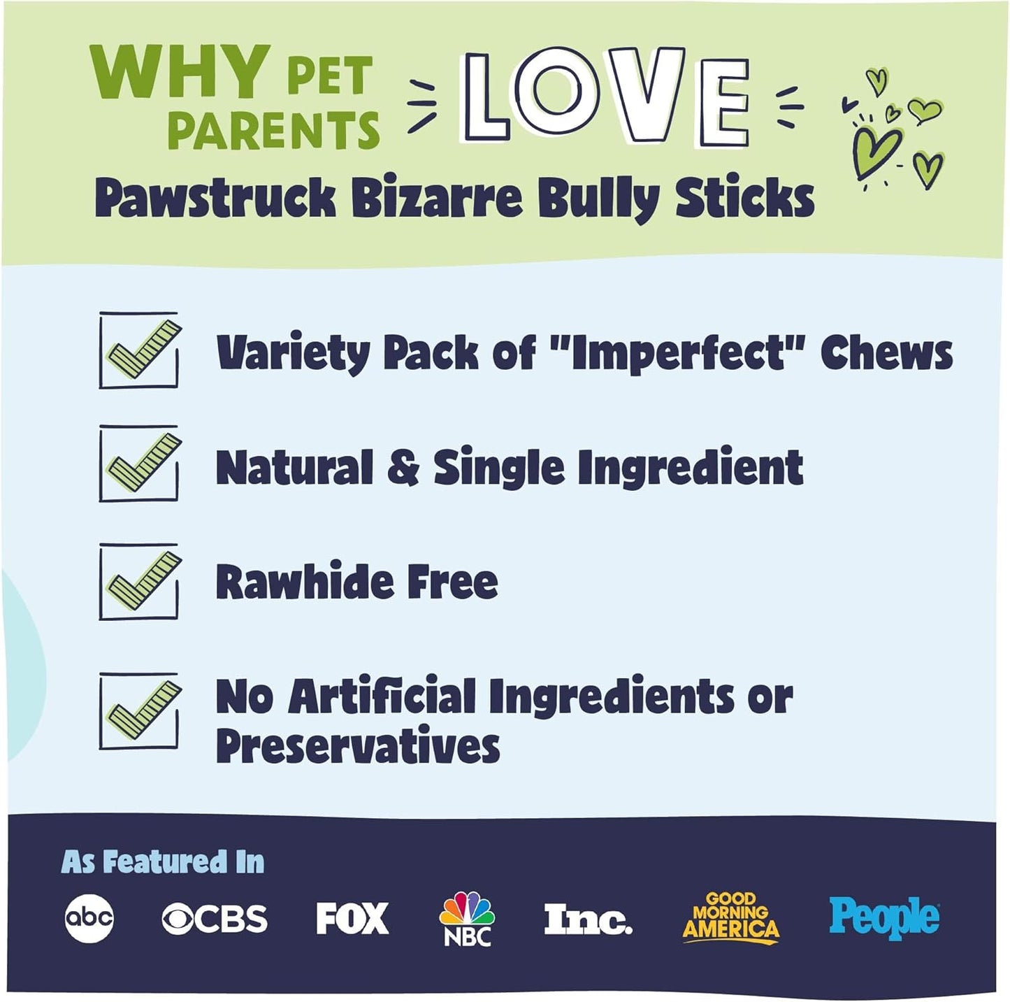 Pawstruck Natural Bizarre Bully Sticks Bargain Bag for Dogs & Puppies - Variety Pack of 8-12" Long Lasting Eco-Conscious Beef Chew Treats - 1 lb. Bag - Packaging May Vary