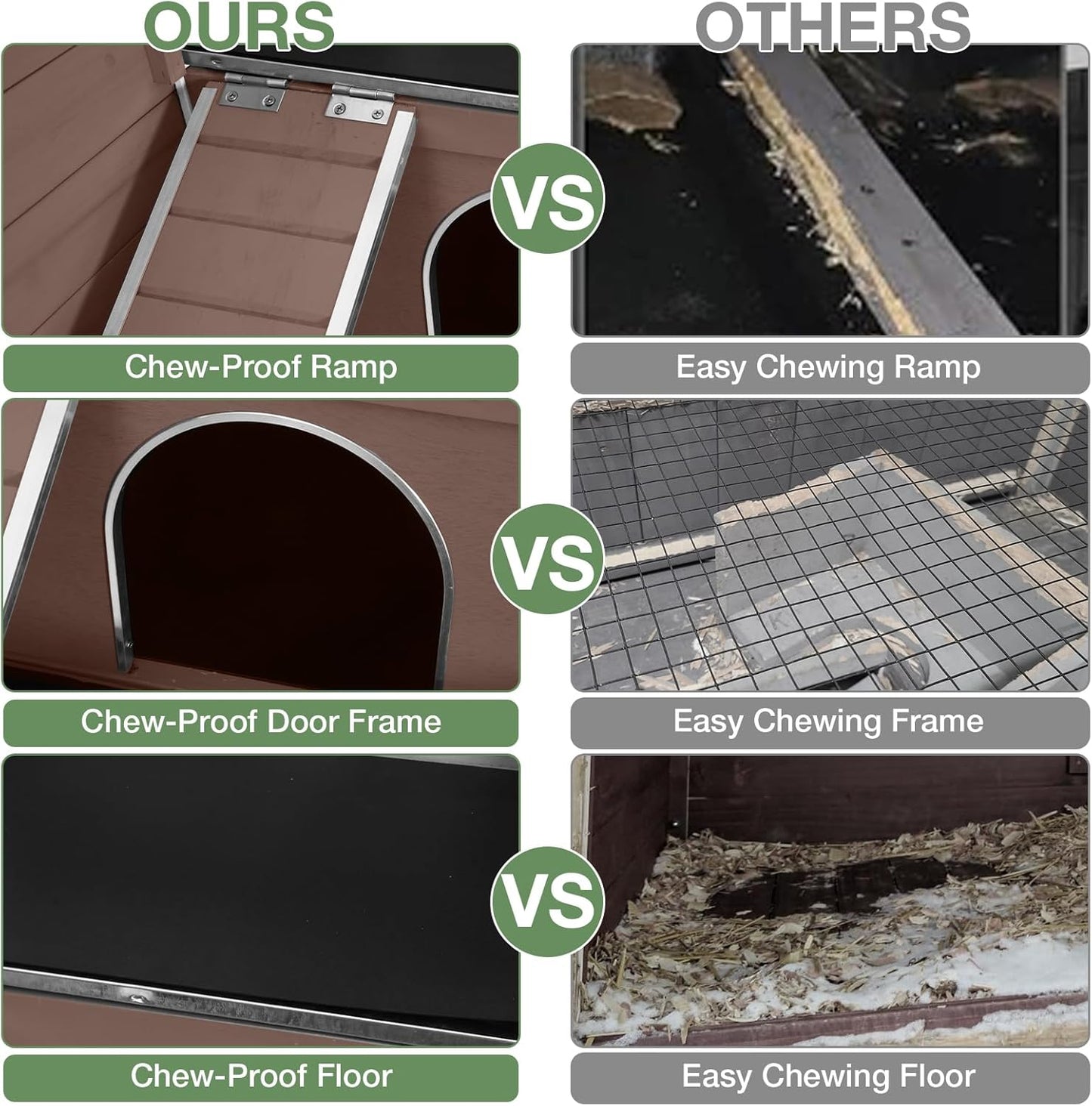 Guinea Pig Cage with Wooden Stand - Hamster Cage, Small Animal Cage Anti Chew Ramp, Hideout, Platform, Pull Out Tray (Brown, L)