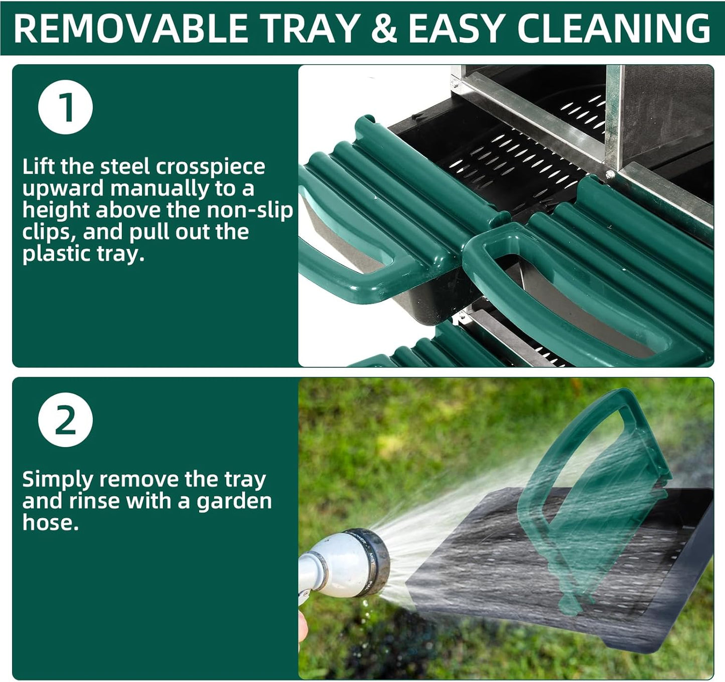 Chicken Nesting Box, 6 Hole 2 Layer Hen Nest Boxes, Roll Away Eggs Laying Boxes,Cleanable Pull Out Hen Roosting Boxes