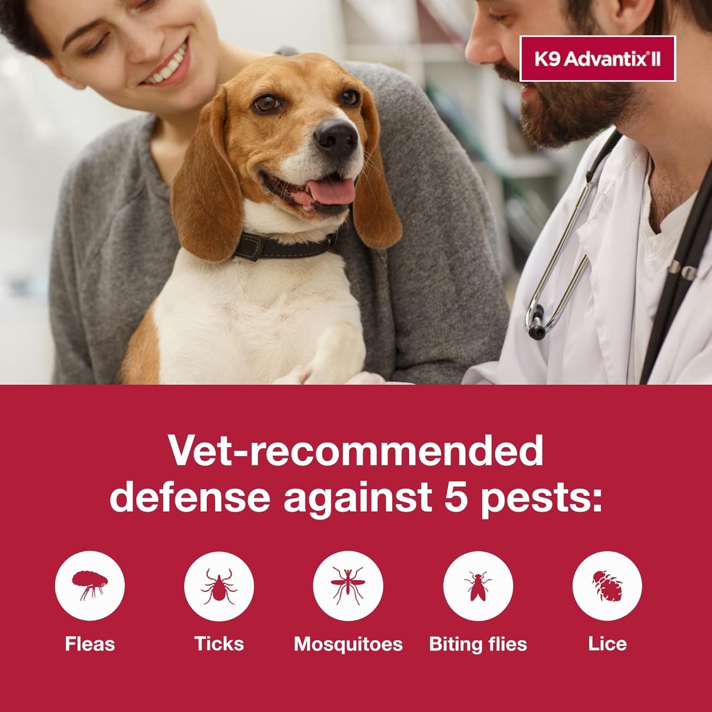 K9 Advantix II Small Dog Vet-Recommended Flea, Tick & Mosquito Treatment & Prevention | Dogs 4-10 lbs. | 2-Mo Supply