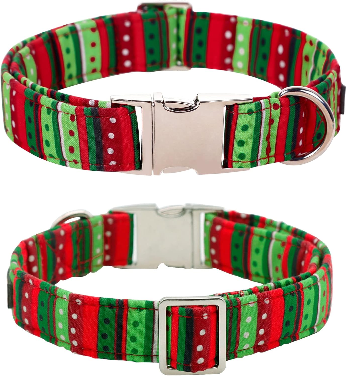 Lionet Paws Christmas Dog Collar with Bowtie, Dog Sailor Bow Collar with Metal Buckle for Dogs and Cats, Adjustable Comfortable Dog Collar Girl Gift，XXS, Neck 7-11 in