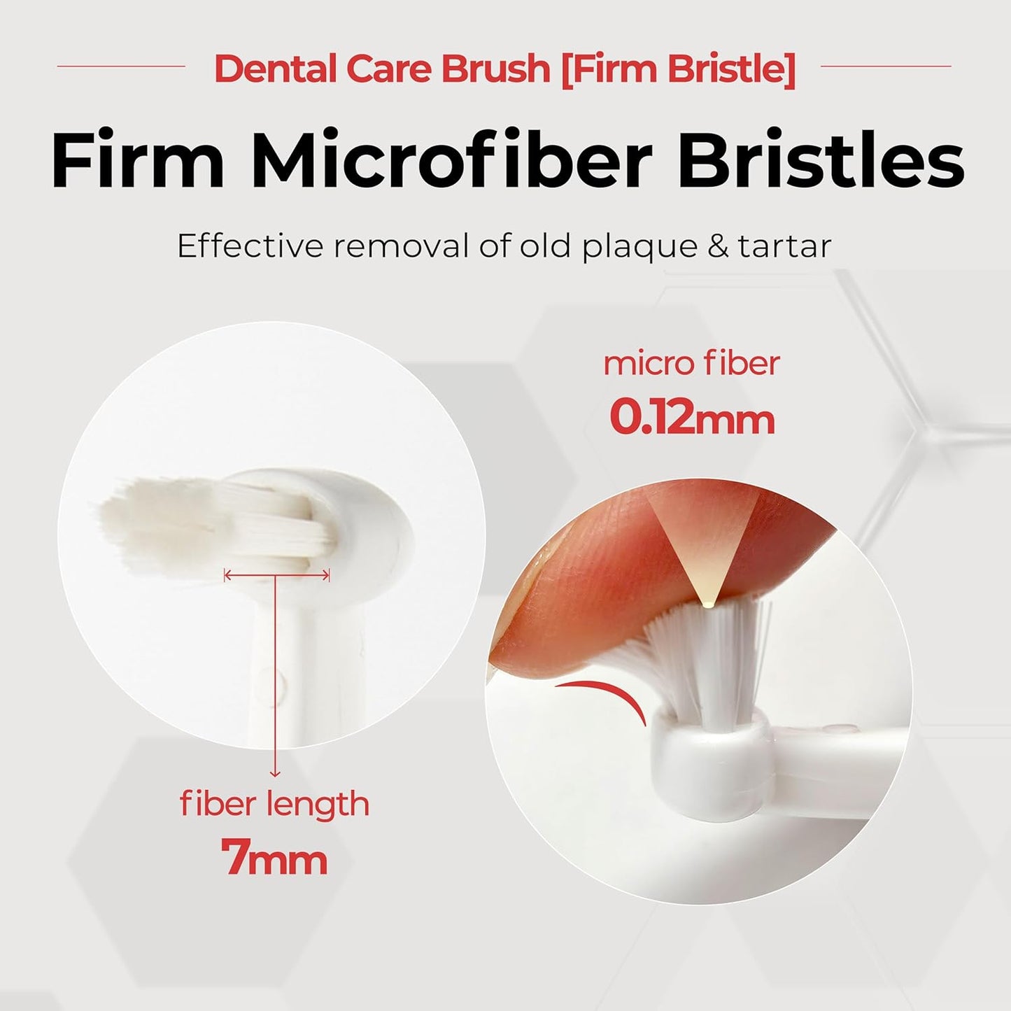 JAYU PET Dental Care Brush (Firm Bristles) 1ea - Resilient Dog Toothbrush, Cat Toothbrush for Tartar & Plaque Removal, Horizontal Head and S-Curved Body