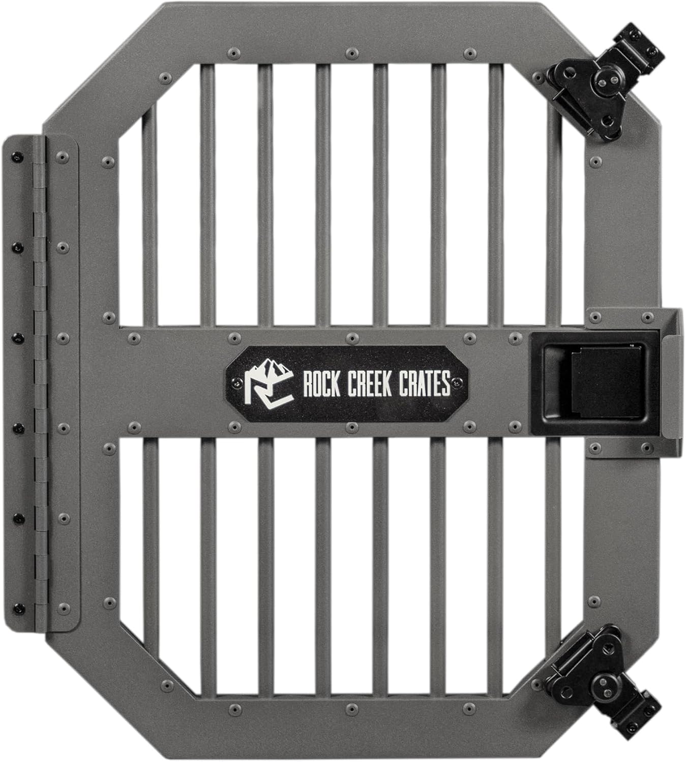 ROCK CREEK CRATES Collapsible Dog Crate: Meticulously Engineered, Durable Aluminum Construction, Non Slip Feet | 10 Year Warranty | Ideal for Indoor & Vehicle Use (Gray, 30 Inch)