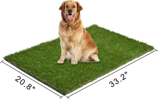 Dog Grass Large Potty Patch, Artificial Dog Grass Bathroom Turf for Pet Training, Washable Puppy Pee Pad, Perfect Indoor/Outdoor Portable Potty Pet Loo (Replacement Grass)