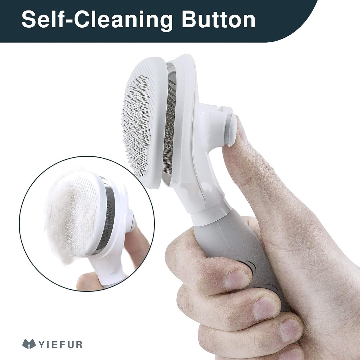 Cat Hair Brush,Cat Brush for Shedding,Soft Silicone Self Cleaning Brushes for Short and Long Haired Cats for Grooming and Shedding