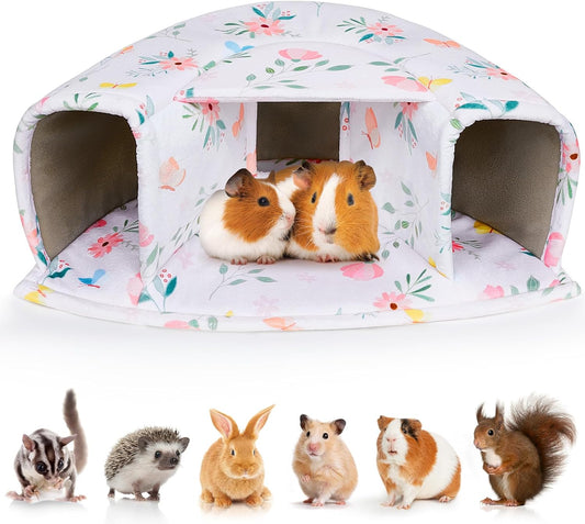Unicorn Catcher Large Cozy Pet Bed & Tunnel - Warm & Washable, Suitable for Guinea Pigs, Hamsters, Chinchillas & Bunnies
