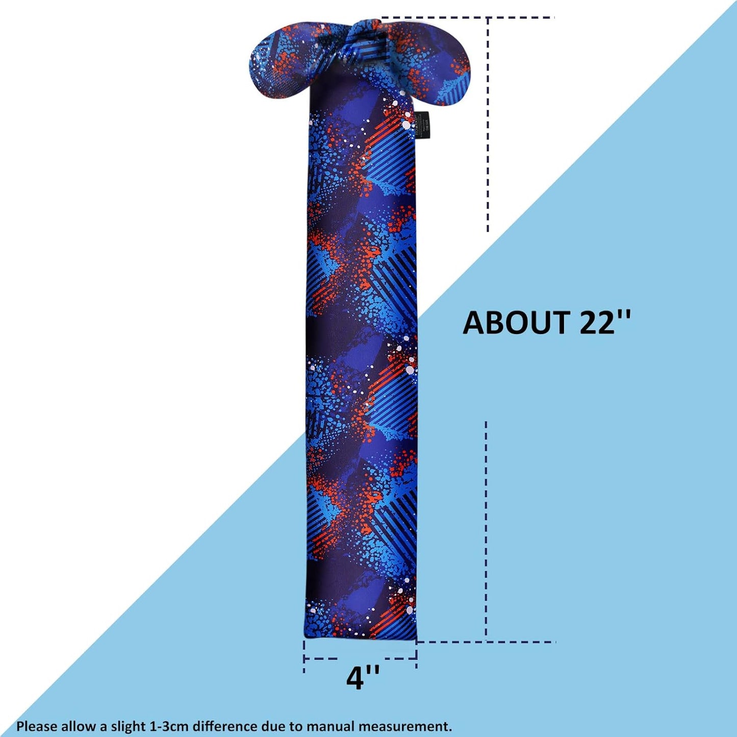 Harrison Howard Stretchy Tail Bag Breathable Horse Tail Guard Slip on Design Protect Horse Tail 2 Strand Closure Straps Keep Tail Clean & Protected 22" L Length Makes Grooming Easy-Chic Blue