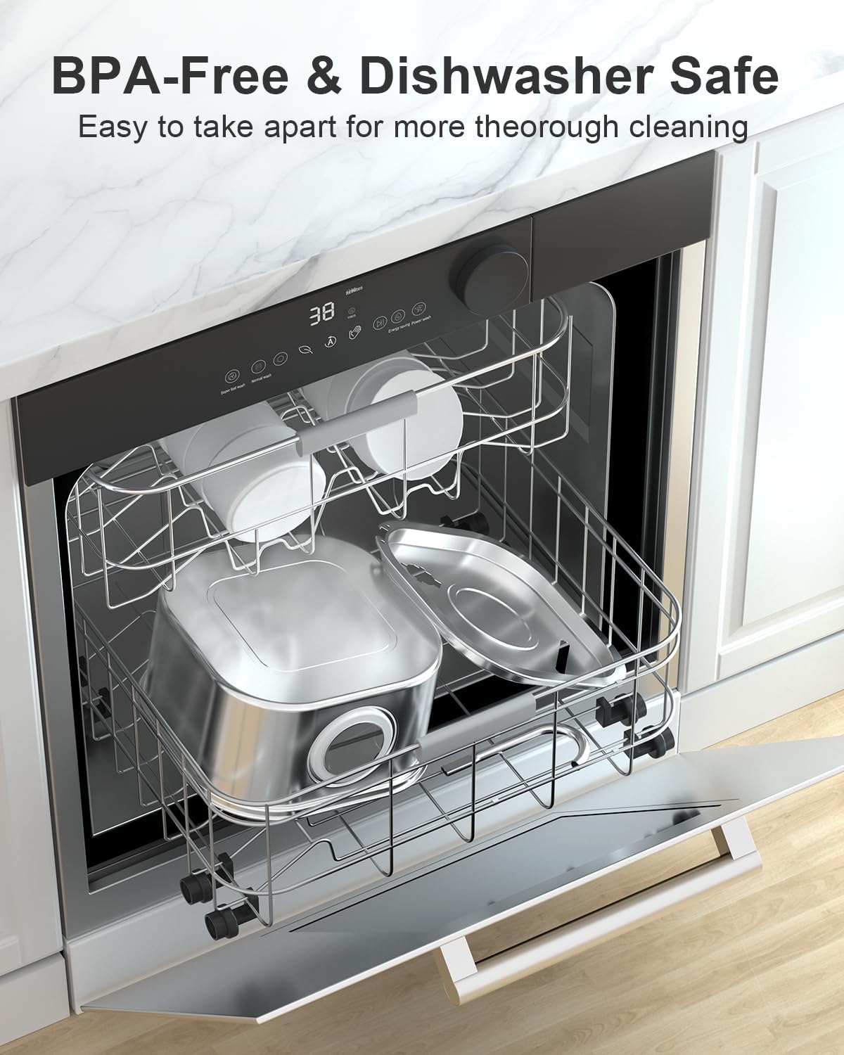 Cat Water Fountain Stainless Steel: 108oz/3.2L Automatic Pet Water Fountain - Dog Water Dispenser with Water Level Window - for Cats Inside with 8 Replacement Filters and 8 Sponges