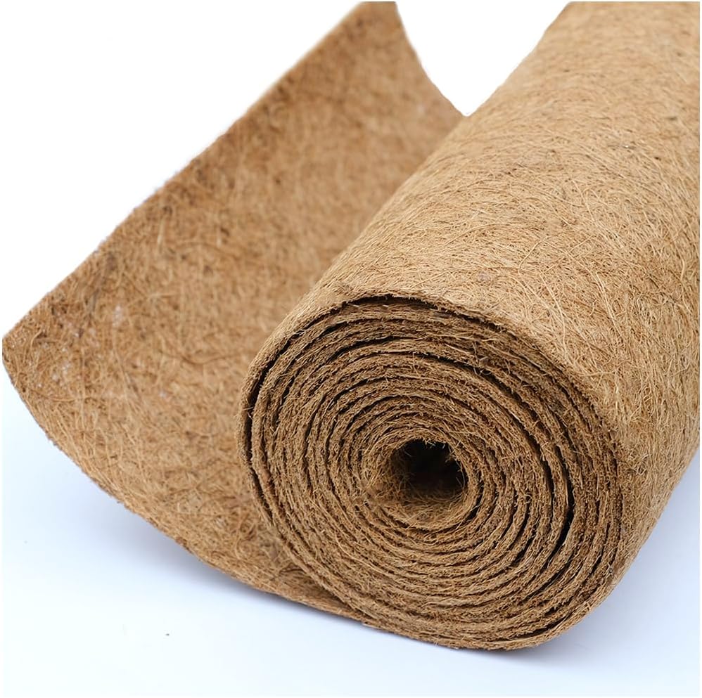 Coco Coir Liner, Yarrdfir 16x120 inch Natural Coconut Liners for planters Flower Basket, Natural Coconut Fiber mat, Garden Decoration, Animal pet pad, Reptile Carpet, Snow Mat